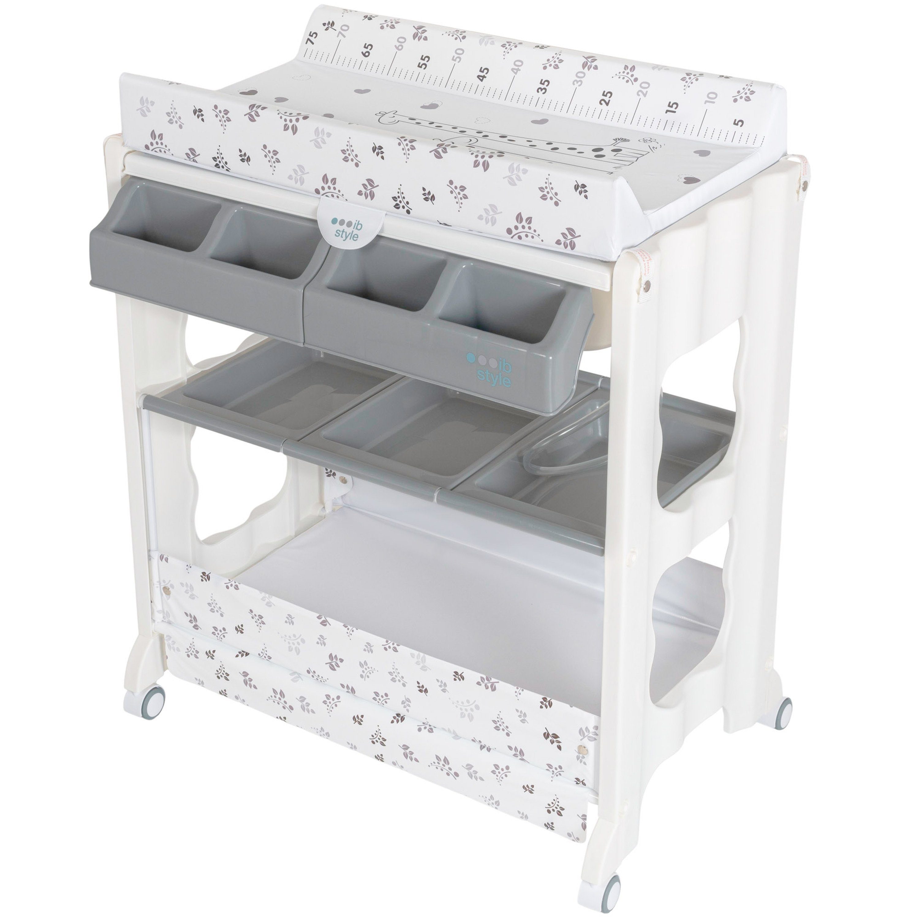 ib style Wickeltisch Isa Bade- & Wickelkombination rollbar Metric Giraffe, günstig online kaufen