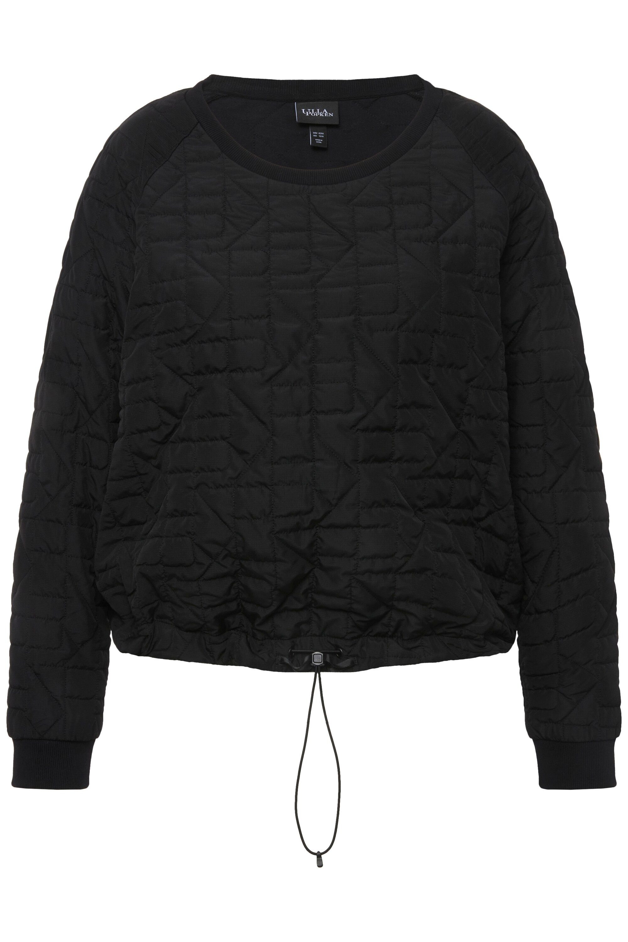 Ulla Popken Sweatshirt Sweatshirt Steppmuster Saumband günstig online kaufen