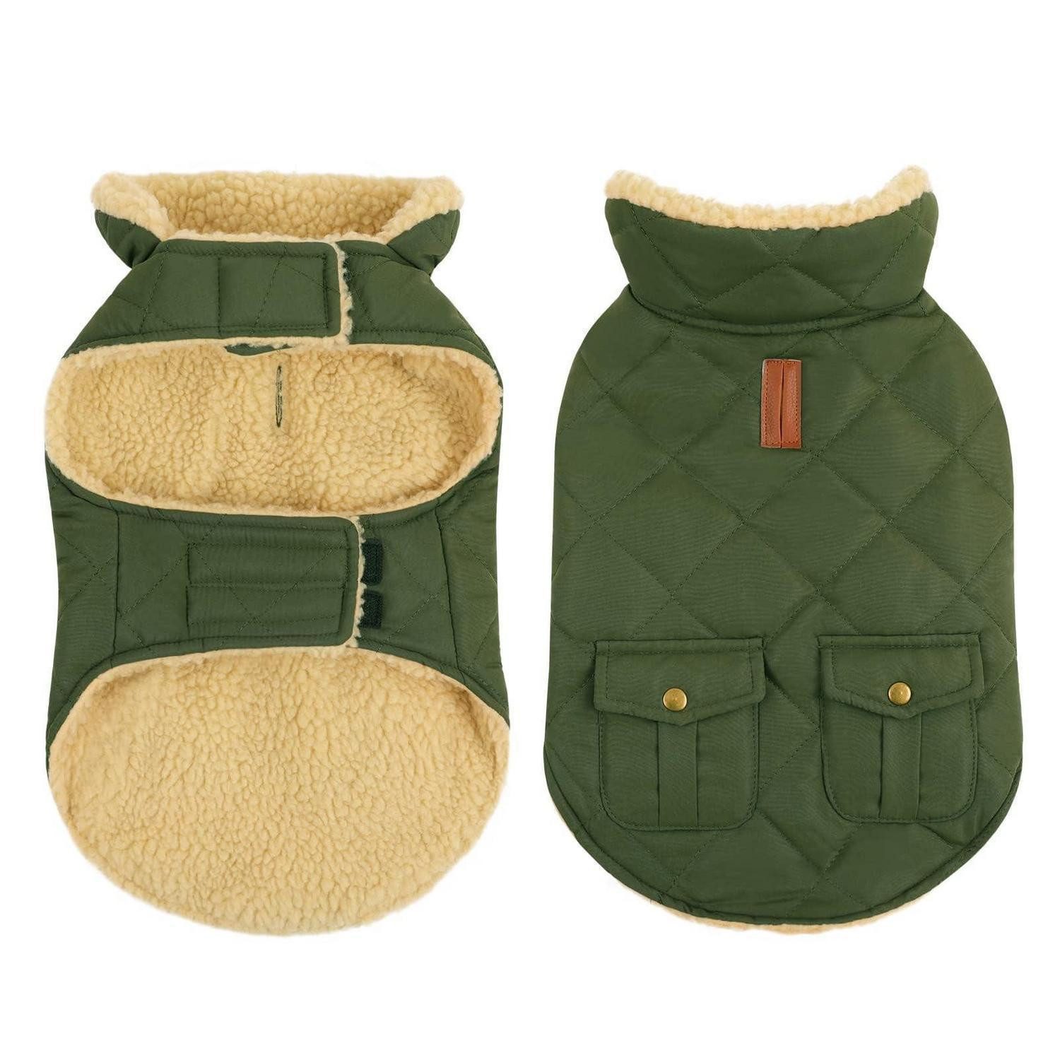 LuxusKollektion Hundemantel Warmer Hundemantel Fleece Grün XS
