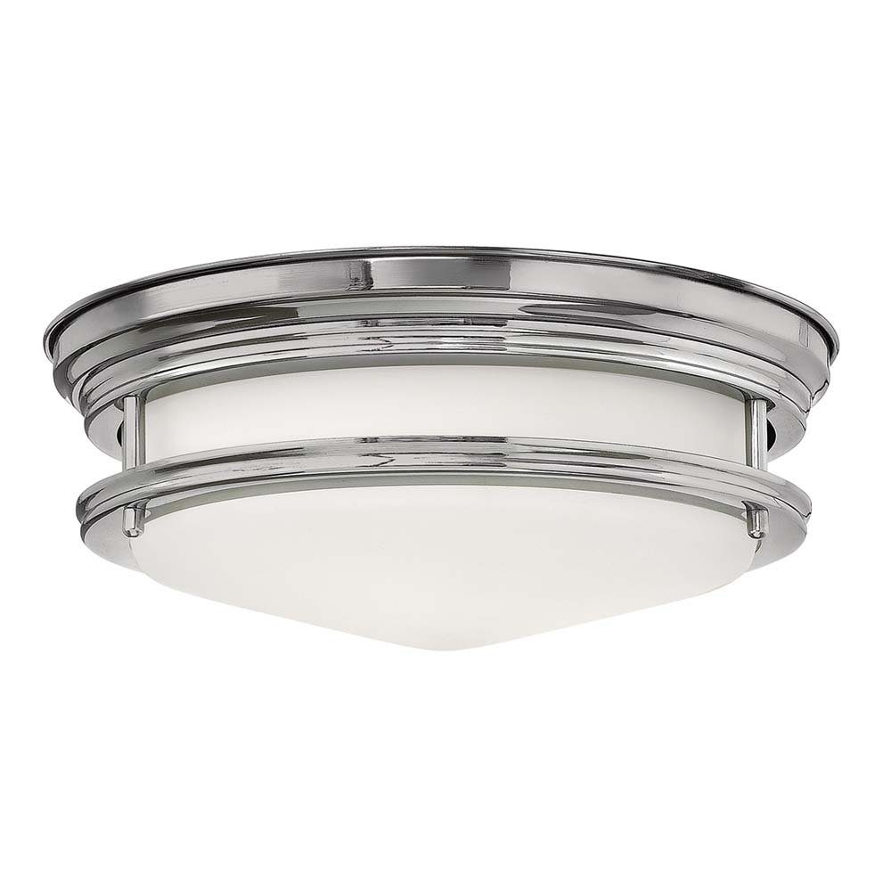 Elstead LIGHTING Deckenleuchte, Leuchtmittel nicht inklusive, Deckenleuchte Badezimmerleuchte Deckenlampe Chrome Opal Glas IP44