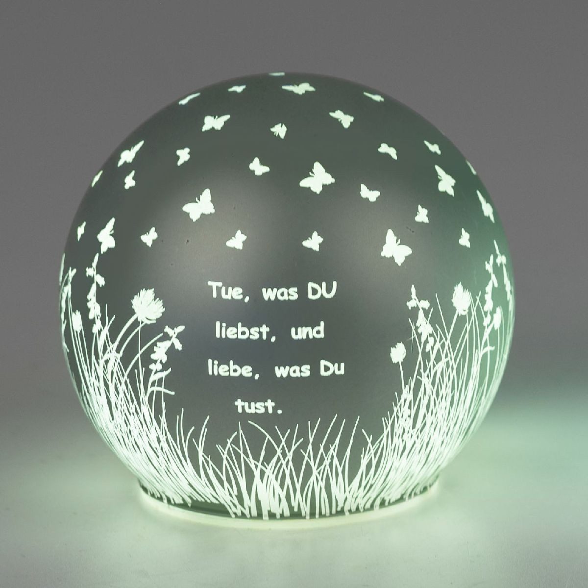 formano LED Dekolicht Kugel salbei 12cm - Tue was du liebst oder Denke an d günstig online kaufen