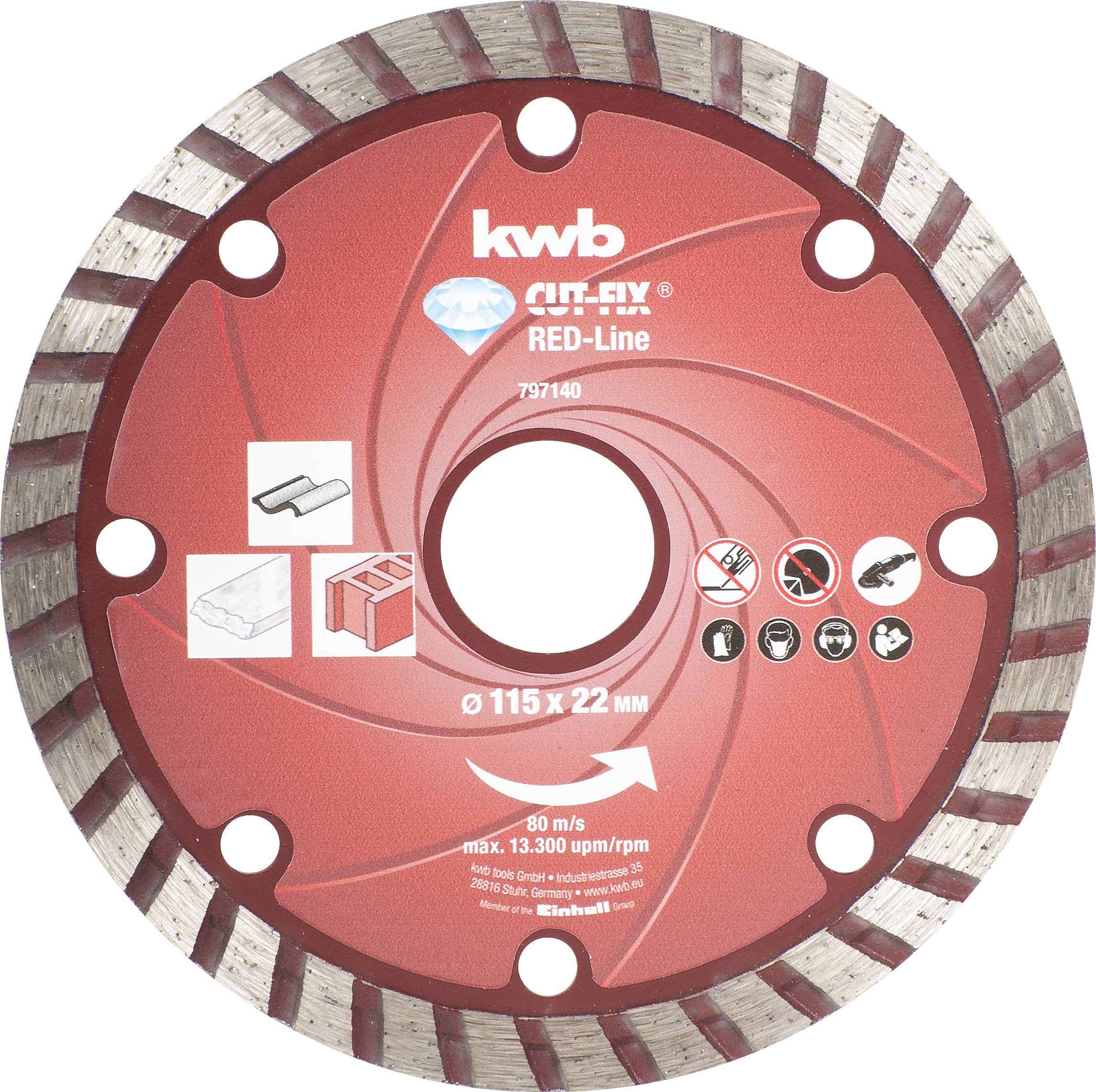 kwb Trennscheibe Red Line, Ø 115.00 mm, (1-tlg)