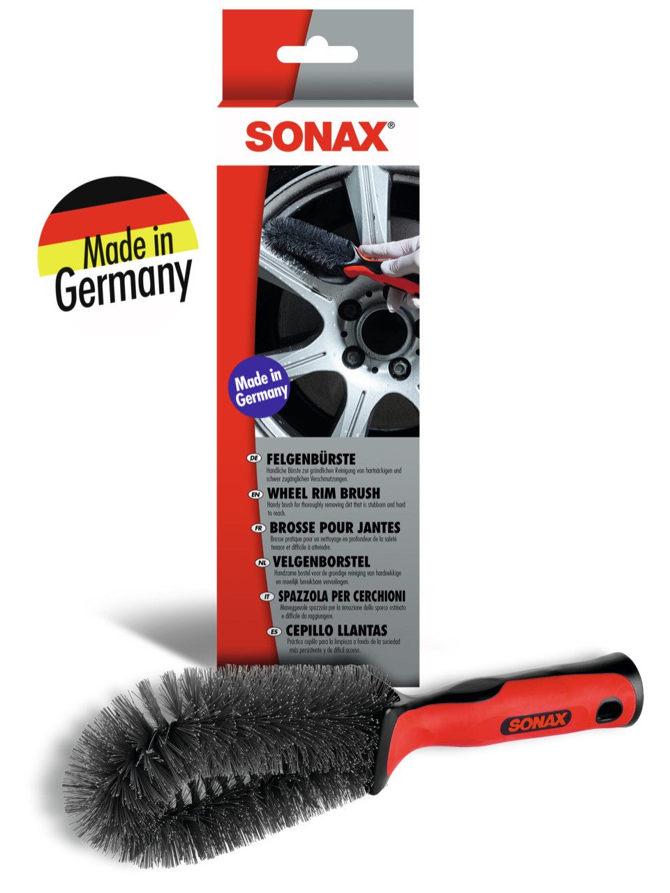 Felgenbürste Sonax Felgenbürste rund rot schwarz