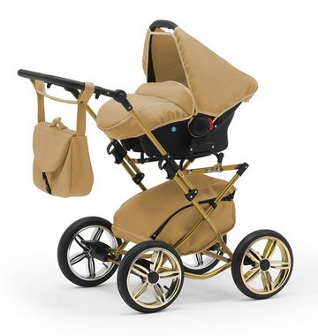 Elcar Kombi-Kinderwagen Sorento Gold 5 in 1 mit Sportsitz, Autositz und Iso in 30 Farben