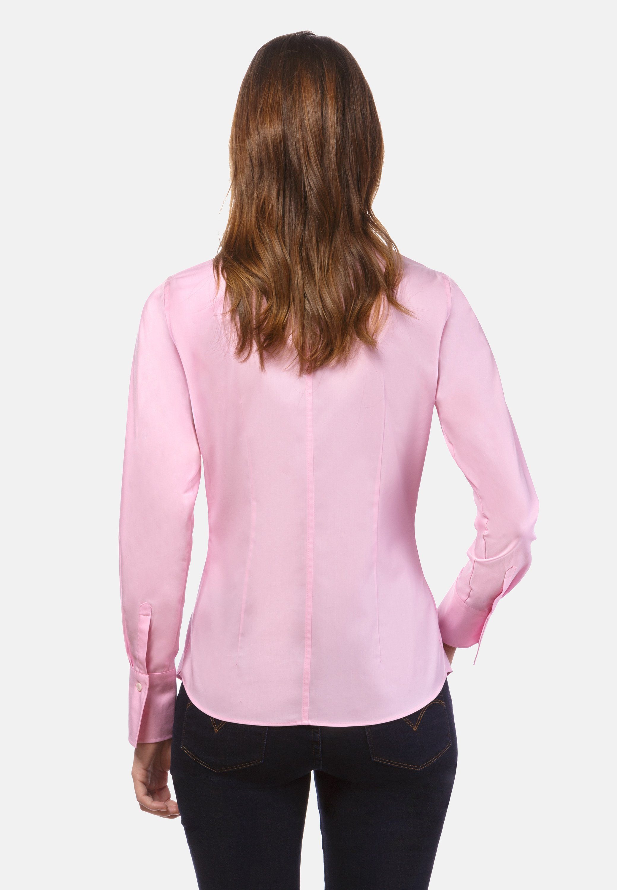 Vincenzo Boretti Klassische Bluse leicht tailliert Kelchkragen günstig online kaufen