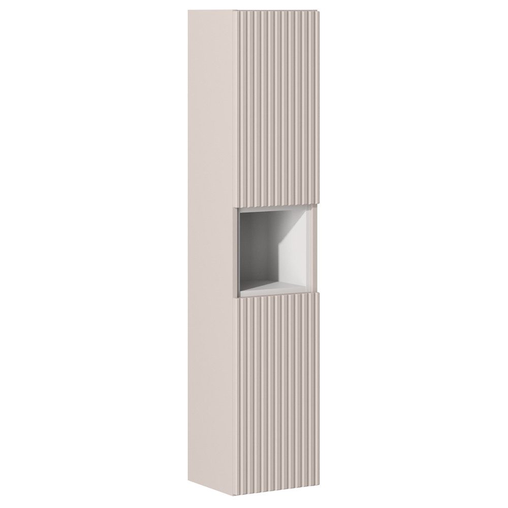 Lomadox Hochschrank NEWPORT-56-CASHMERE Badschrank in kaschmir mit weiß, ge günstig online kaufen