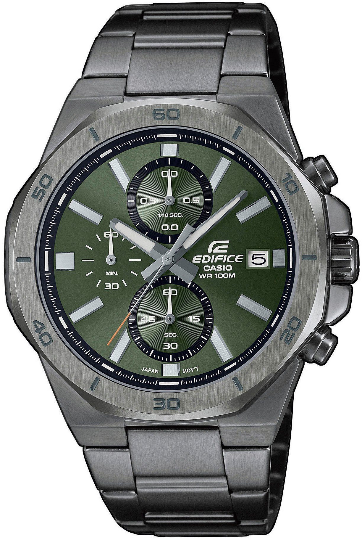 CASIO EDIFICE Chronograph EFV-640DC-3AVUEF, Quarzuhr, Armbanduhr, Herrenuhr, Stoppfunktion, bis 10 bar wasserdicht