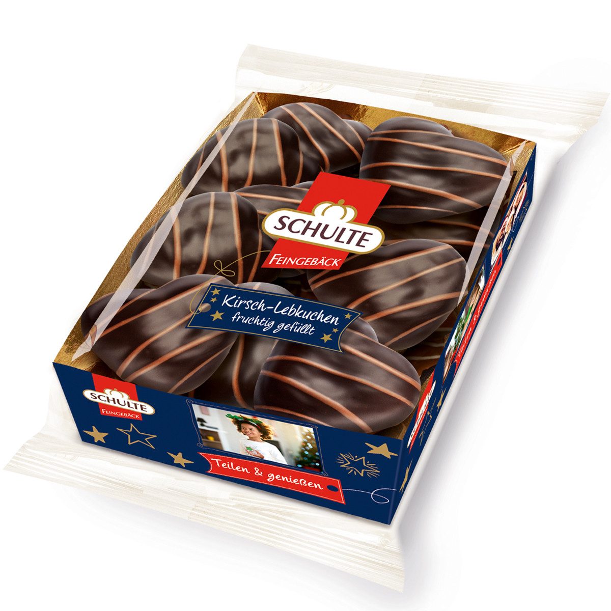 Schulte Süßigkeit, Schulte Kirsch Lebkuchen mit Überzug aus Zartbitterschokolade 175g