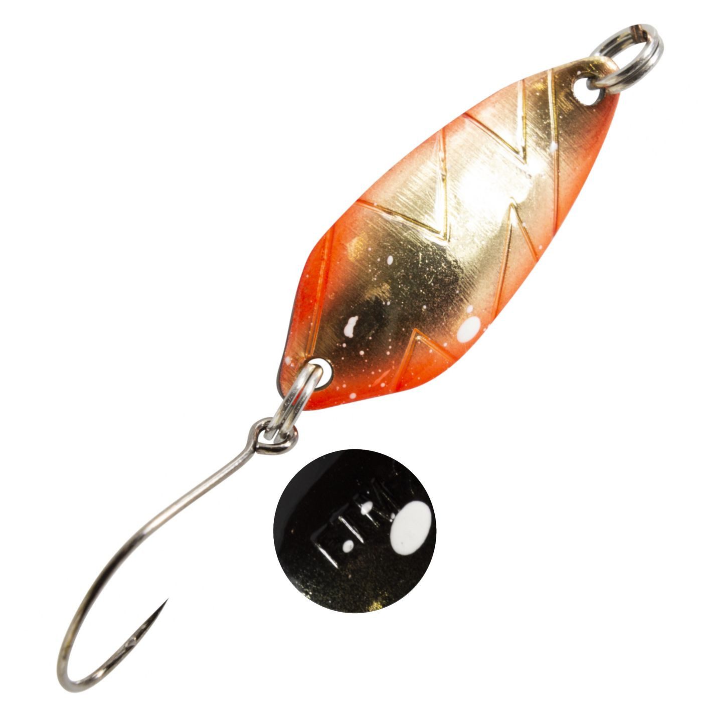 Kunstköder Spoon Strike 2,1 g orange-gold-weiß / schwarz-weiß