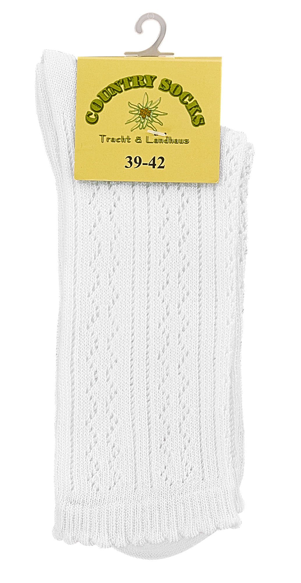 FussFreunde Trachtensocken 3 Paar Damen Trachtensocken, Modell Heidi, Häkellook Trachtensöckchen