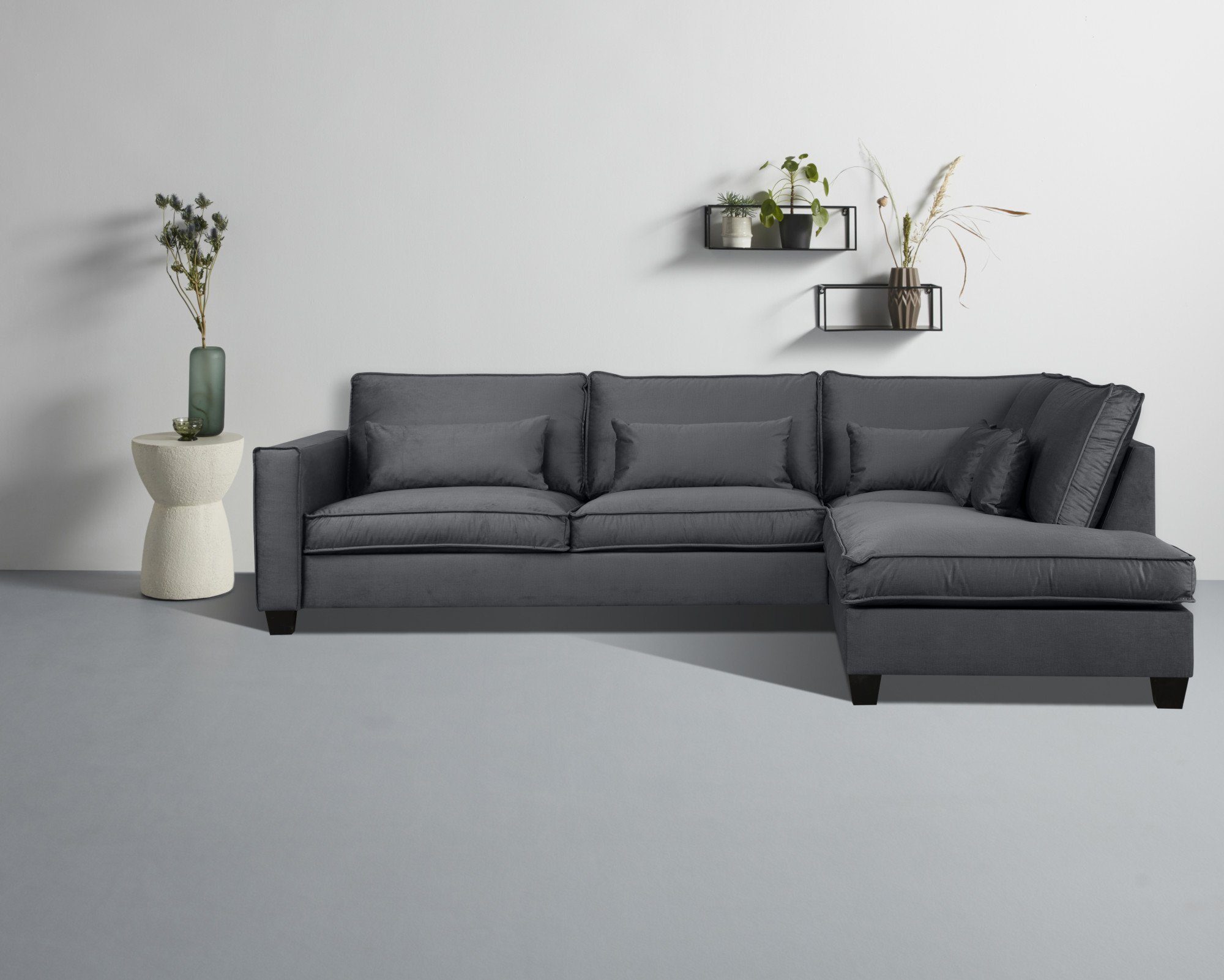 Home affaire Ecksofa Tilques, bequeme Sitzgelegenheiten, viele Farben verfügbar middle gray