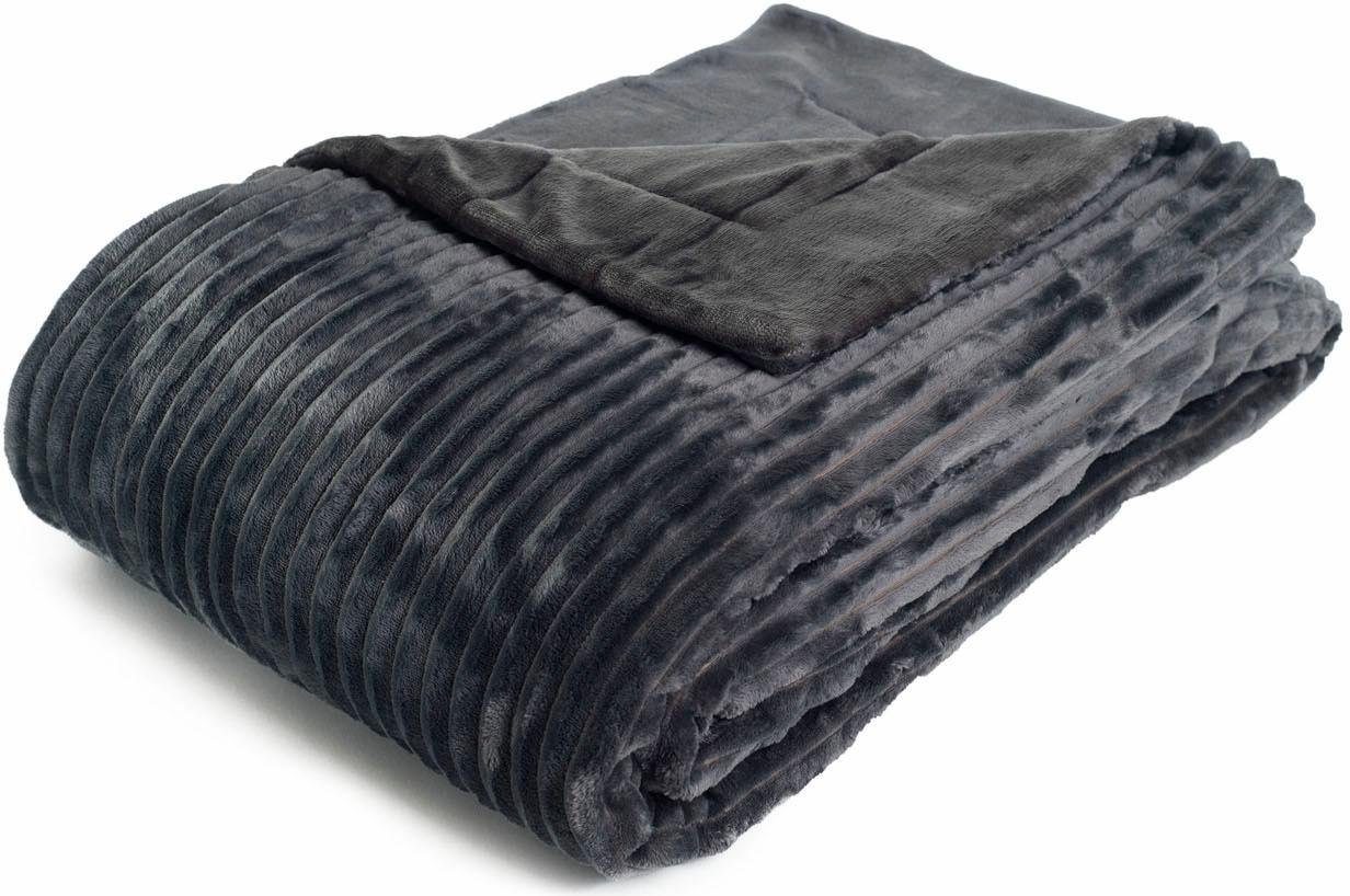 Wohndecke Cordoptik, Gözze, mit Glanzeffekt, Kuscheldecke günstig online kaufen