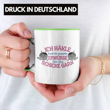 Trendation Tasse Garn-Tasse Geschenkidee für Strick- und Häkelbegeisterte