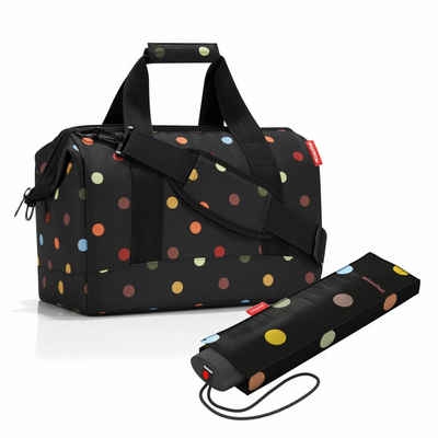 REISENTHEL® Schultertasche allrounder M Set Dots (Set, 2-tlg), mit umbrella pocket mini
