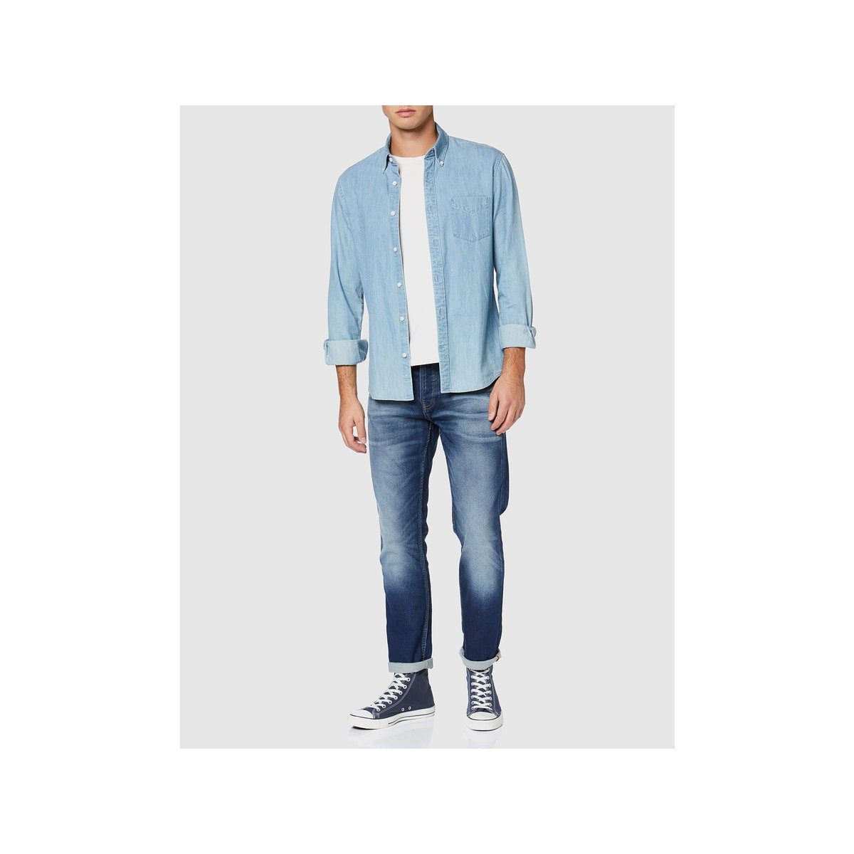 & regular (1-tlg) blau Straight-Jeans Jack Jones