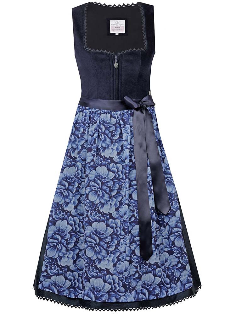MarJo Dirndl Dirndl Pullach 65cm Länge marine