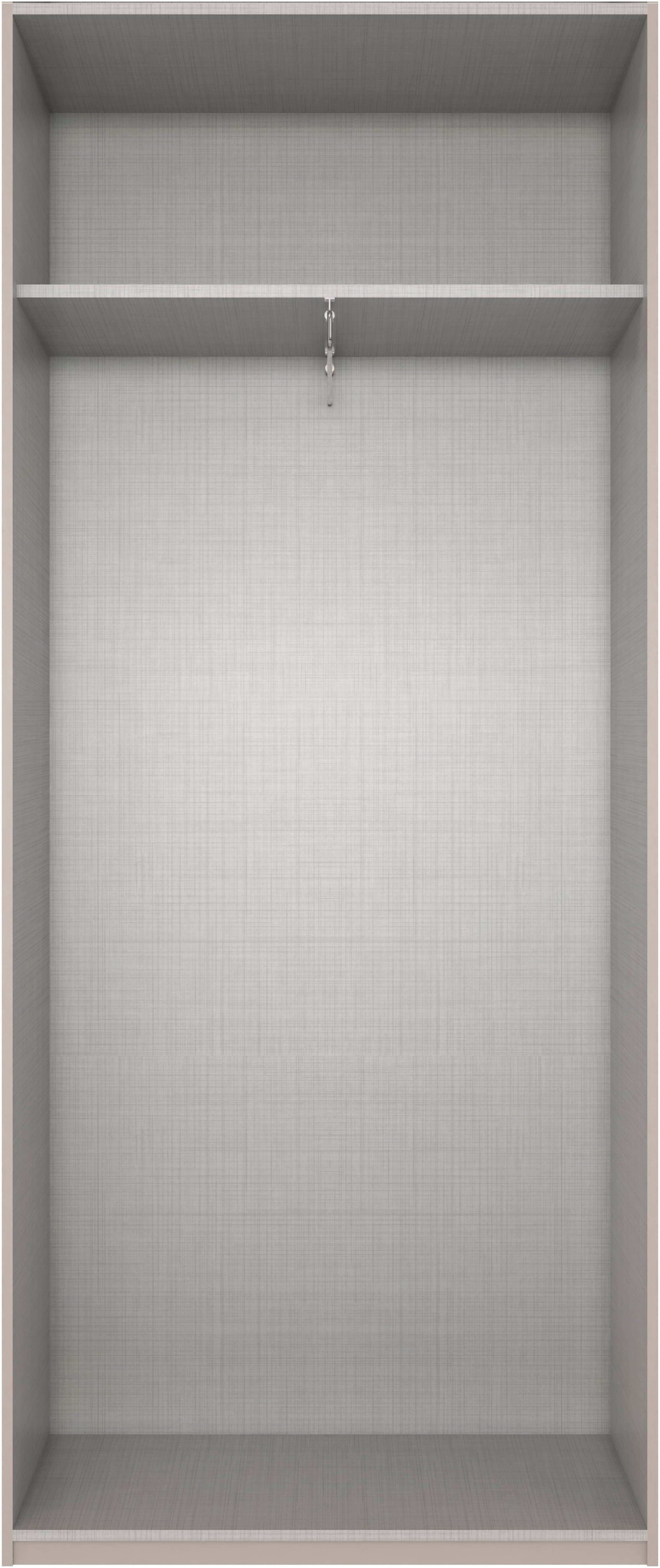 Wimex Kleiderschrank Mugano,in 5 Breiten,2 Höhen,2 Tiefen, viele Farben, Made in Germany (in Basic oder Premium Ausstattung) mit langen Griffen aus Metall, mit oder ohne Spiegel