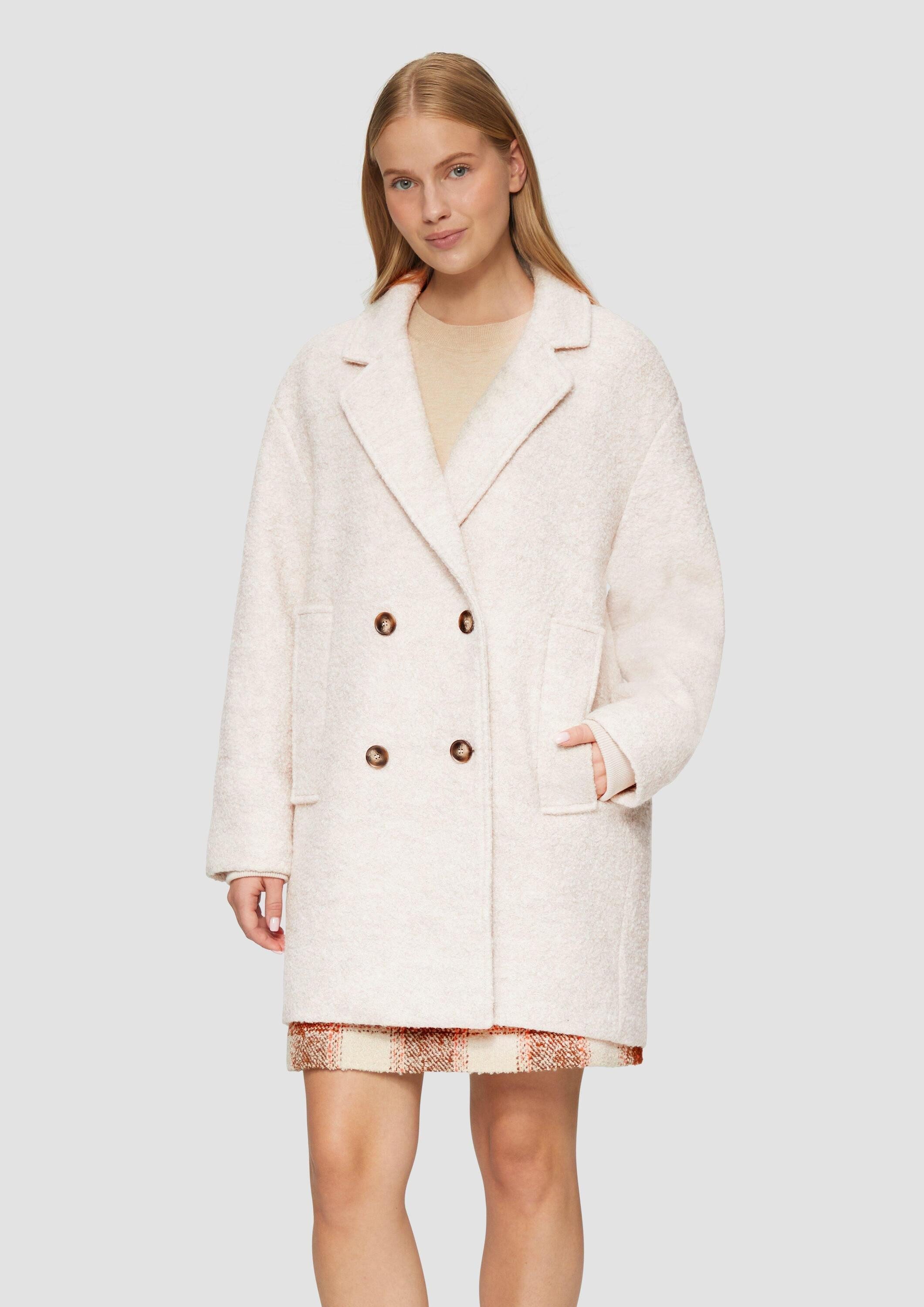 s.Oliver Funktionsmantel Outdoor-Mantel Bouclé-Mantel im Relaxed Fit günstig online kaufen