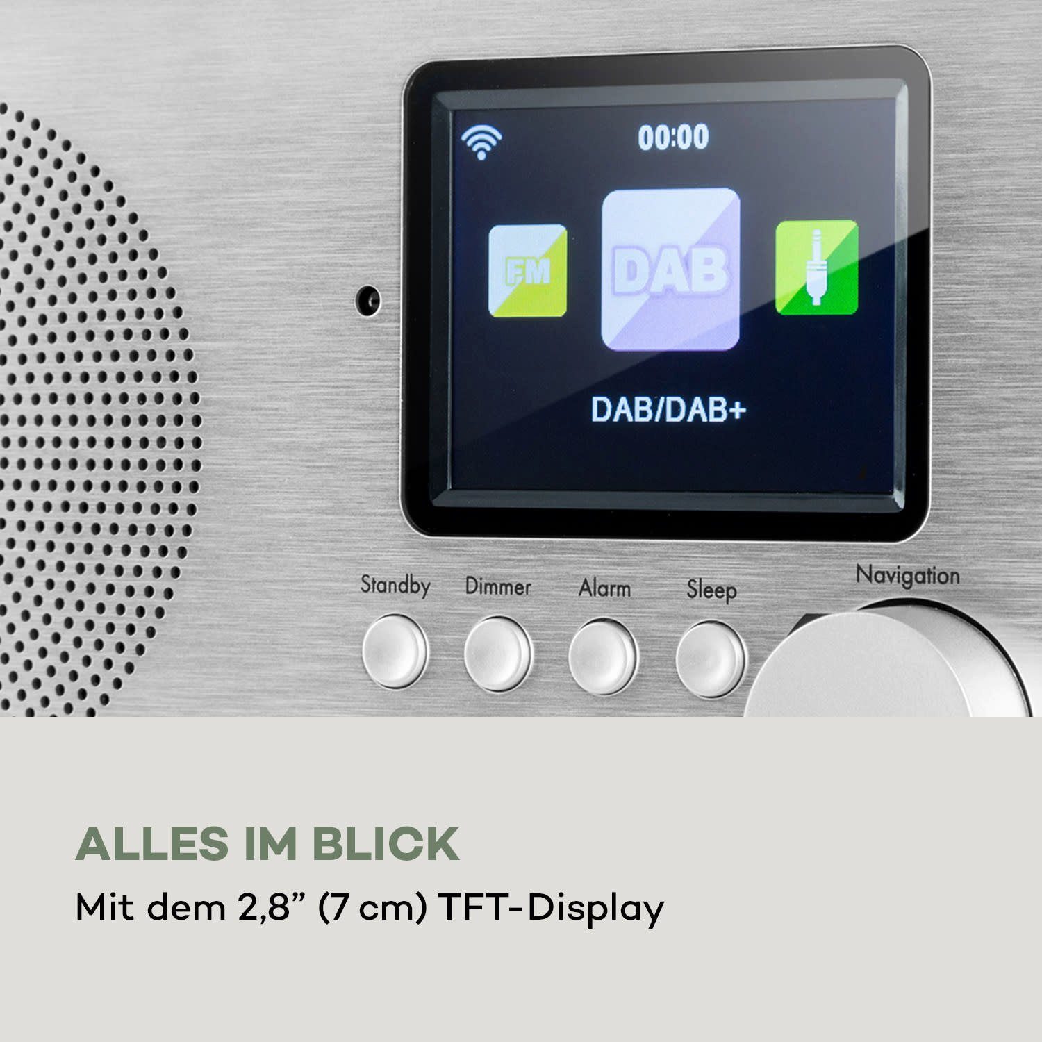 Plus W, Radio Radio Auna (DAB+;FM Küchenradio) Digitalradio Silver/Black Internetradio Mini Tuner;, WLAN 20 Star Bluetooth - DAB
