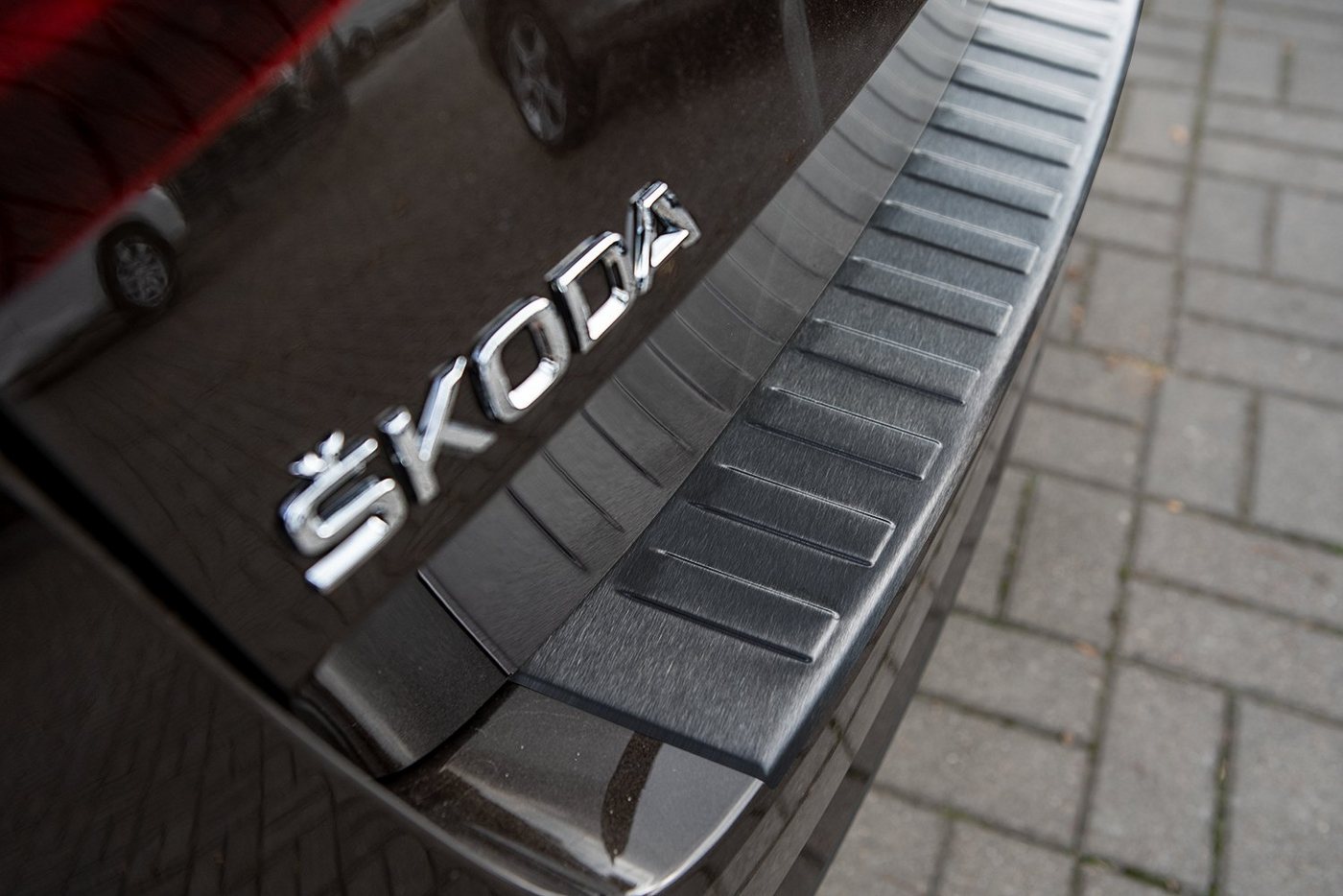 Thumbnail - tuning-art Ladekantenschutz L275 Edelstahl passgenau für Skoda Superb 3 Kombi Anthrazit -2019