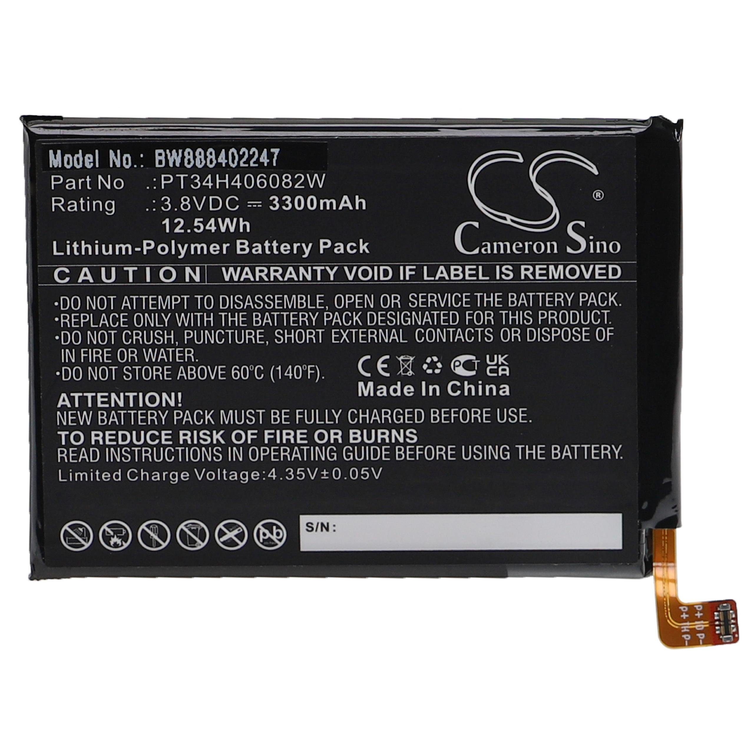 vhbw Akku passend für Wiko Ride 3 Smartphone / Mobilfunk (3300 mAh, 3,8 V, Smartphone-Akku Akku Li-Polymer 3300 mAh (3,8 V), Leistungsfähiger Austausch-Akku für Telefon, Smartphone