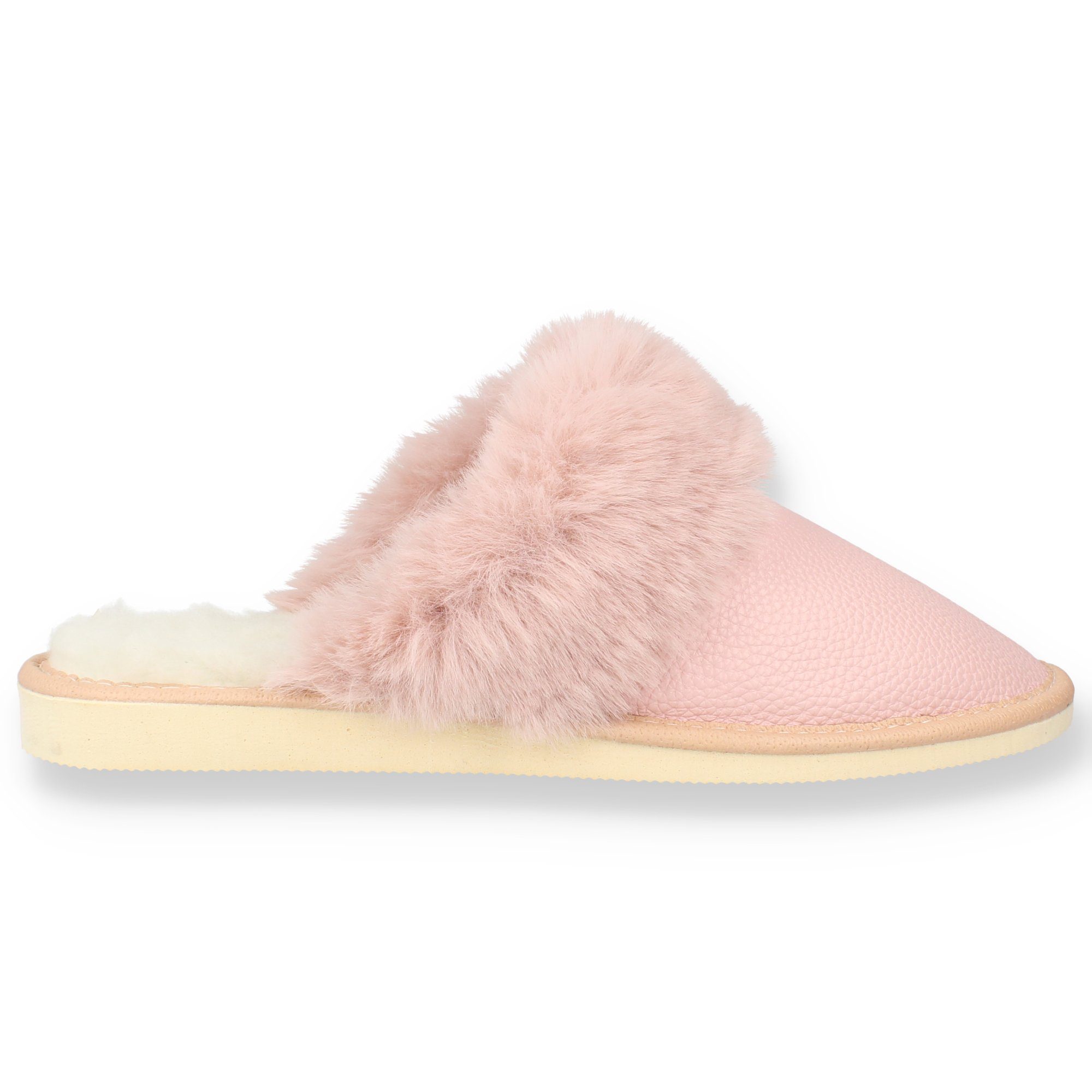 filsko Lille gefütterte Damen Hausschuh Fellkragen