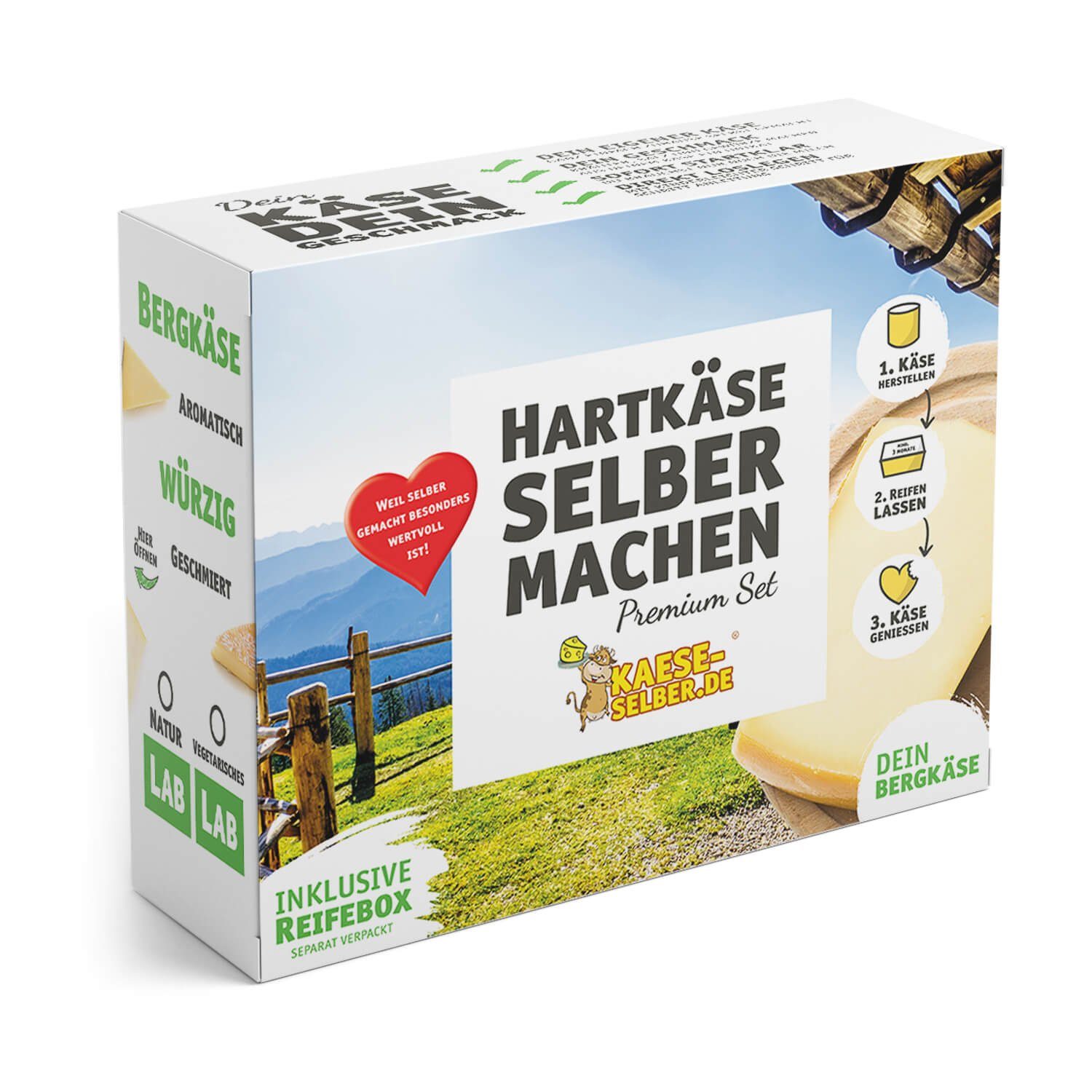 KAESE-SELBER.DE Back-Set Käse selber machen - Hartkäse (Bergkäse) selber machen Set, (1-tlg)