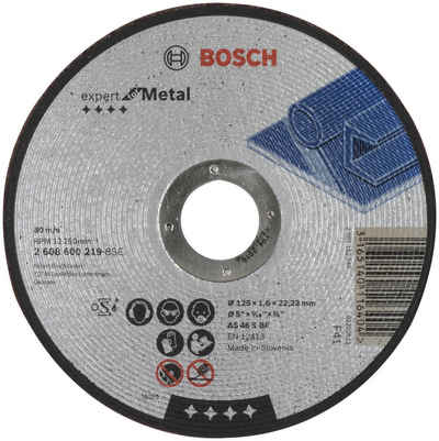 Bosch Professional Trennscheibe »gerade Expert for Metal AS 46 S BF«, 125x1,6 mm, Ø Bohrung: 22,23 mm