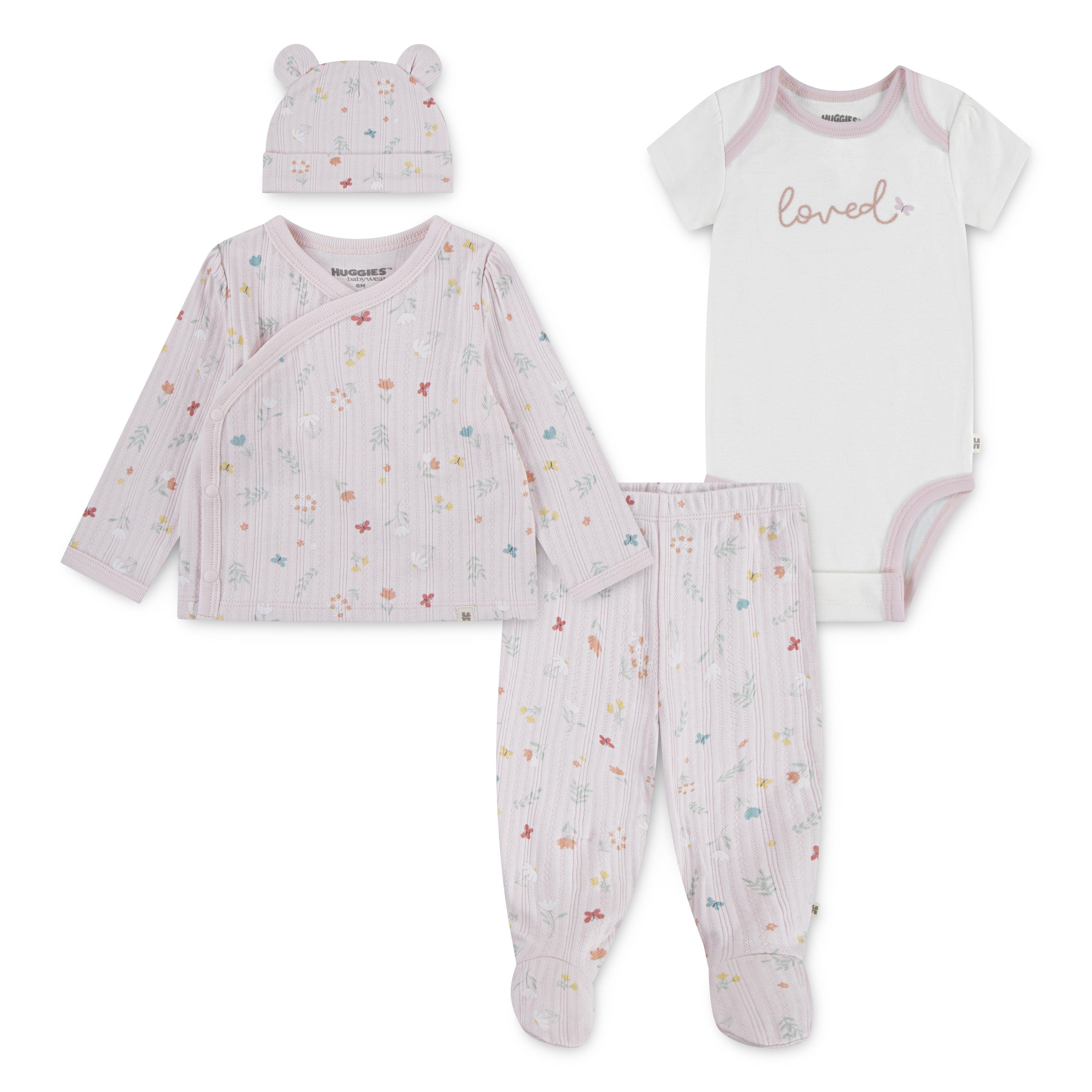 HUGGIES babywear Neugeborenen-Geschenkset (Set, 4-tlg)