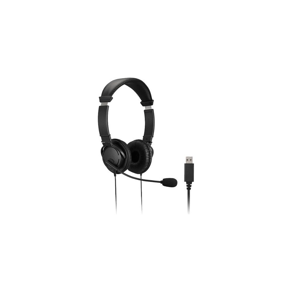 KENSINGTON Kopfhörer (Hervorragendes Hörerlebnis, bequemer Tragekomfort, USB, Flexibler Mikrofonarm mit passiver Geräuschunterdrückung)