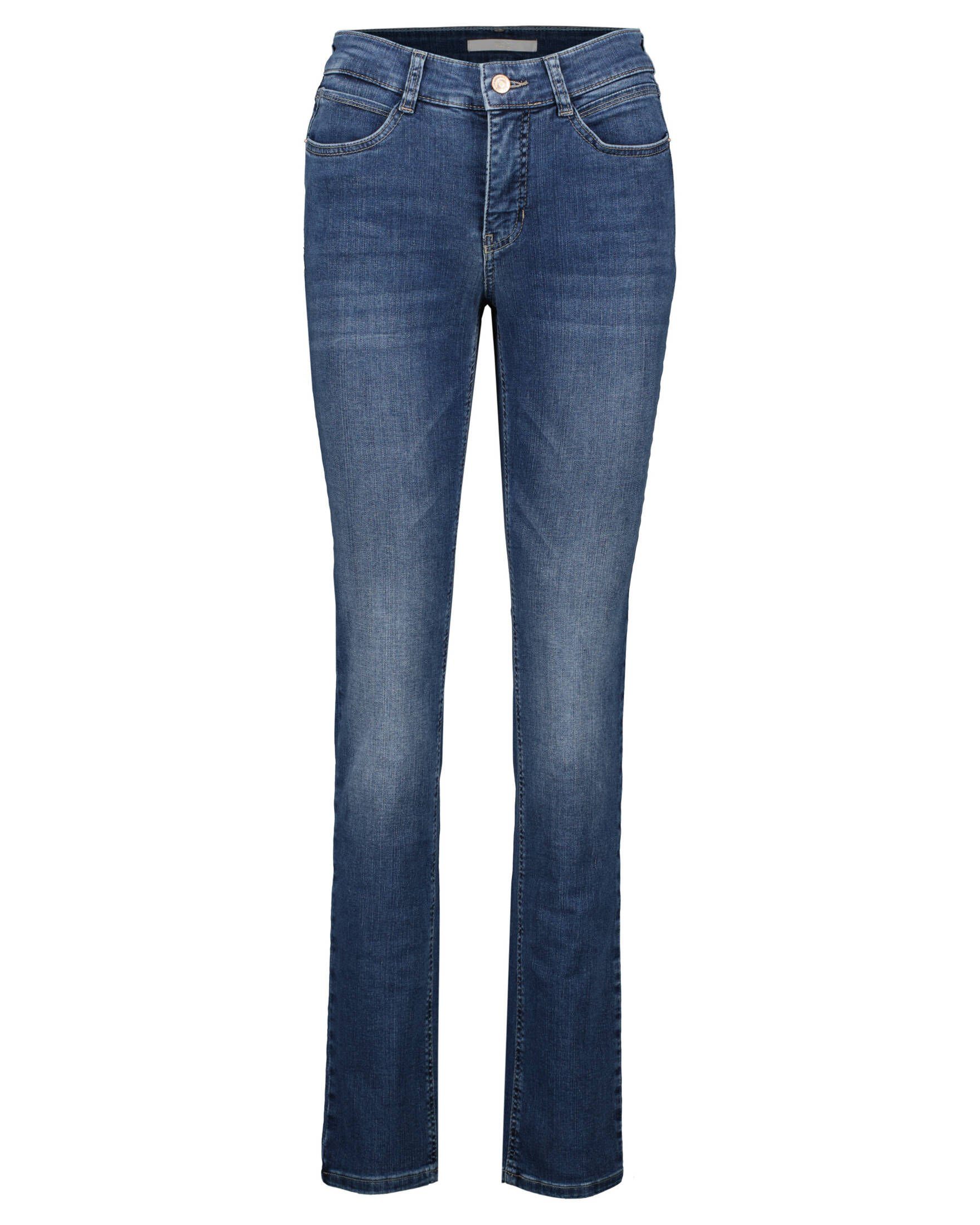 MAC 5-Pocket-Jeans Damen Jeans ANGELA Straight Fit (1-tlg) stoned blue (81) | Slim-Fit Jeans