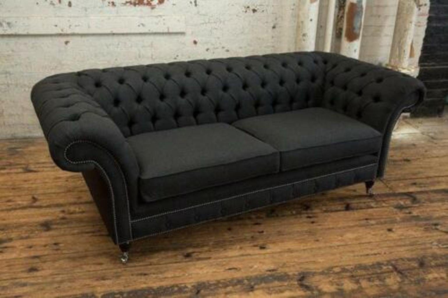 Sofa Sitz Garnitur Sitzer Polster Couch Chesterfield-Sofa, Chesterfield 3 JVmoebel Leder