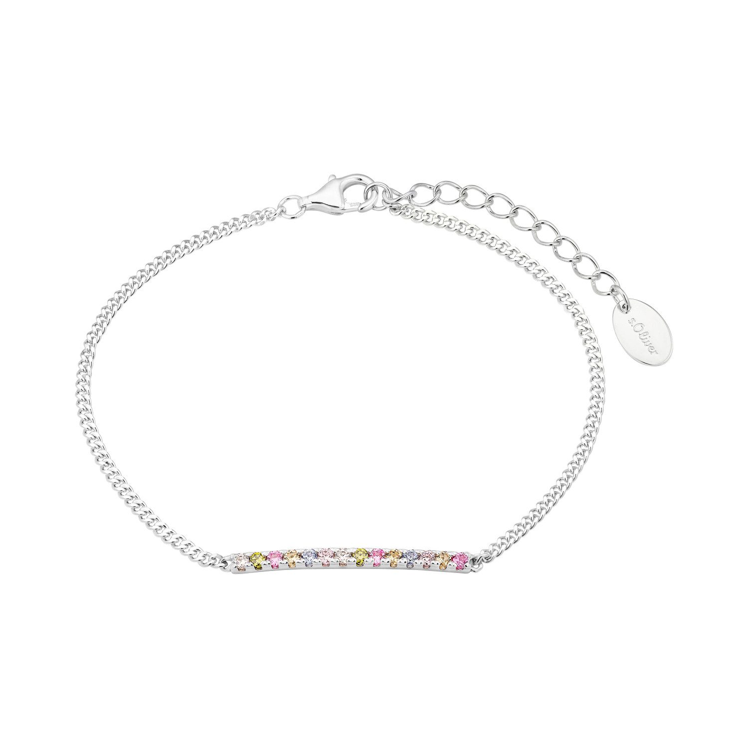 s.Oliver Armband Regenbogen Design, mit Zirkonia (synth)