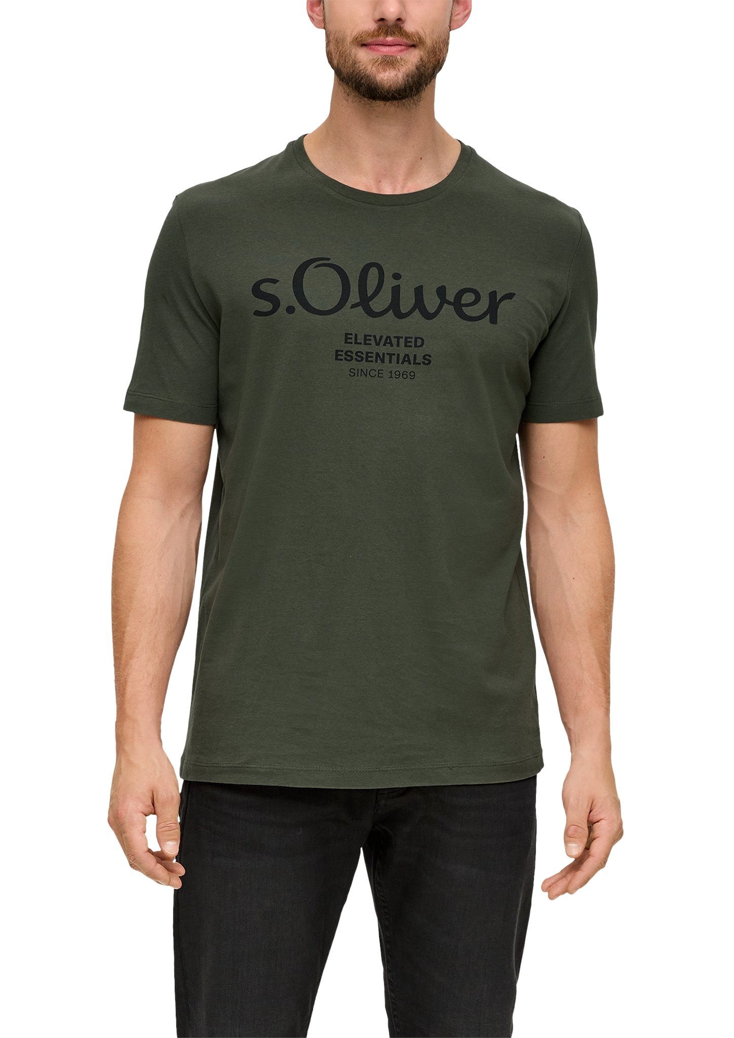 s.Oliver T-Shirt im sportiven Look green