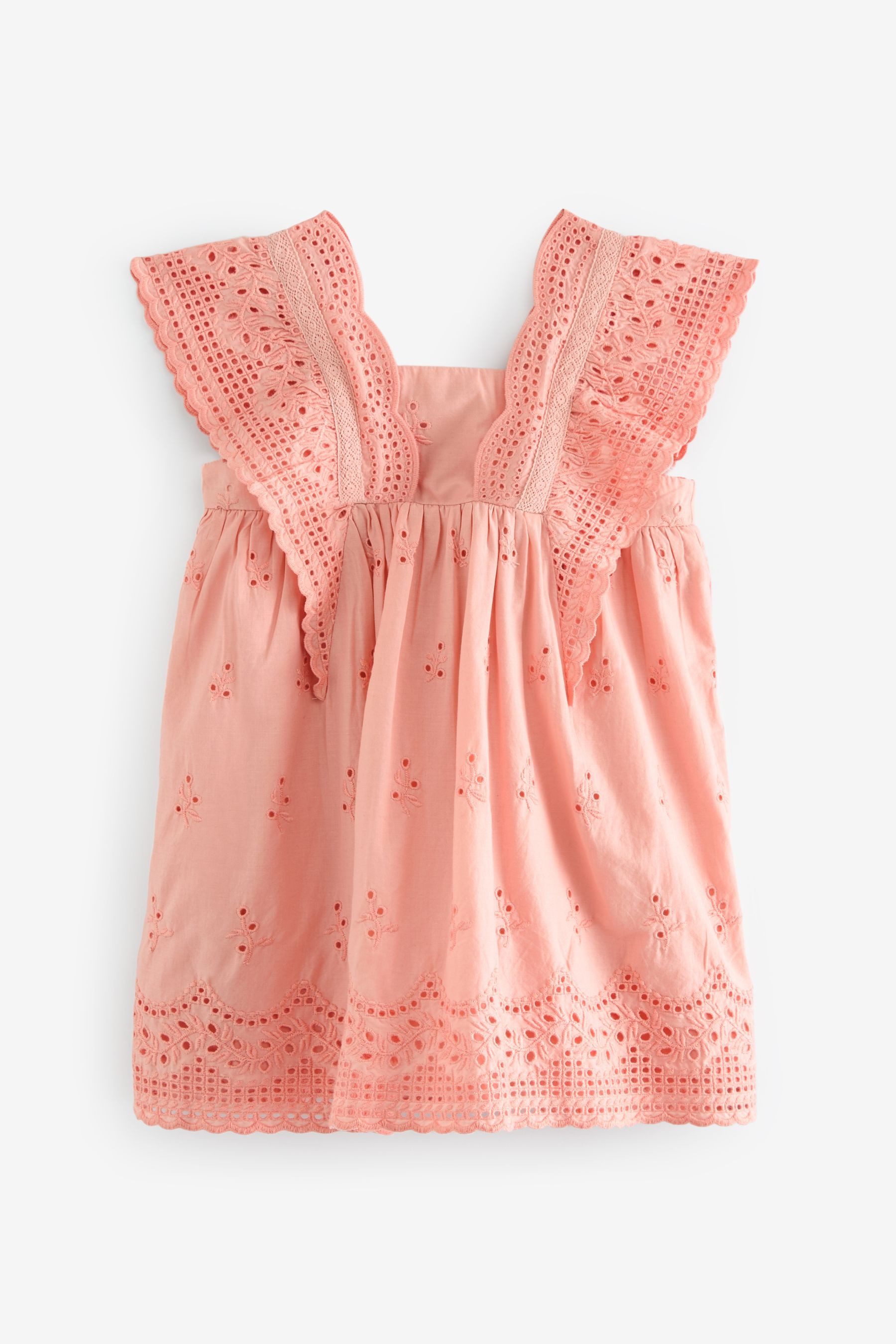 Next Sommerkleid Baumwollkleid mit Lochstickerei (1-tlg)