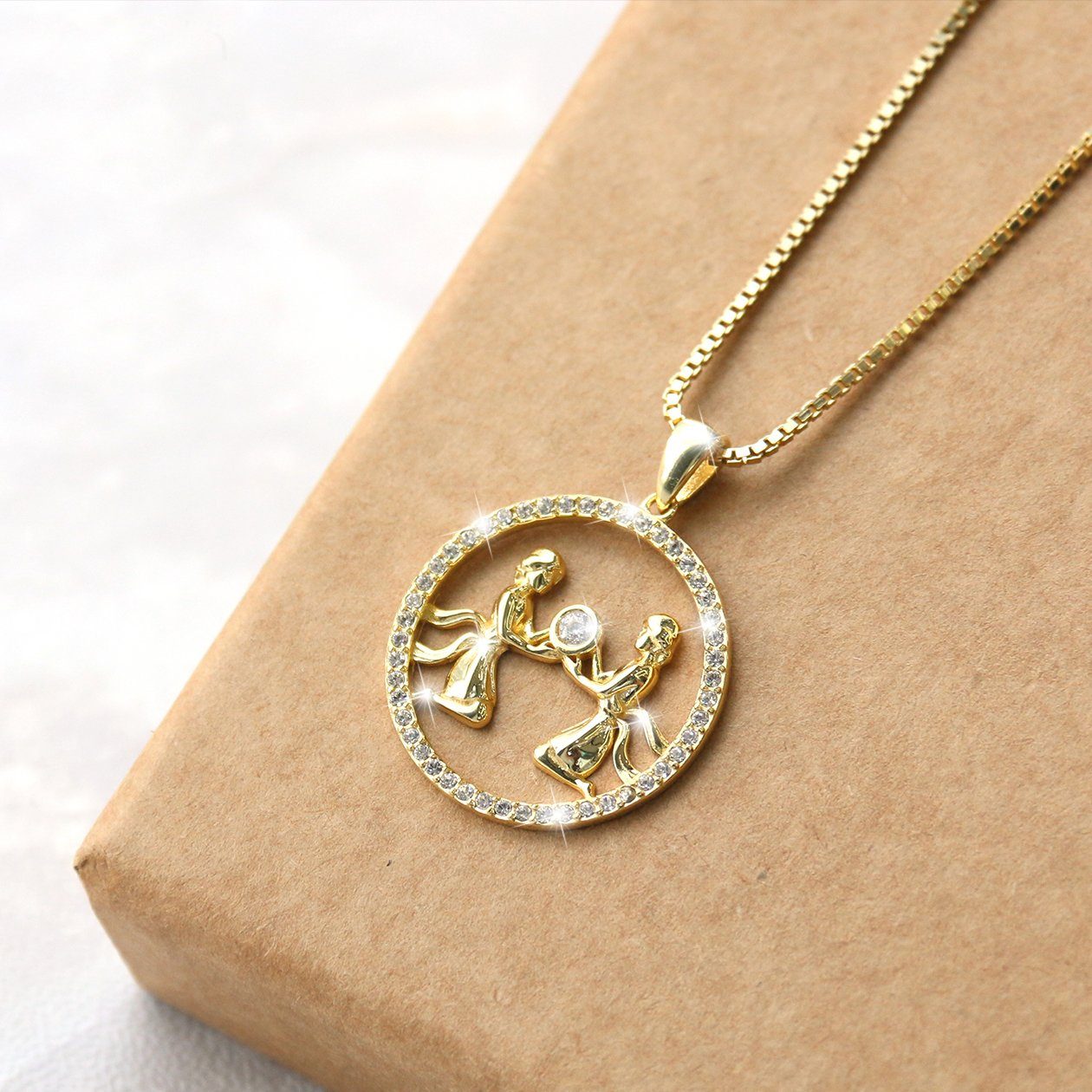 PAVELS Kette mit Anhänger Shine Zwillinge, Elegante Sternzeichenkette für Z günstig online kaufen