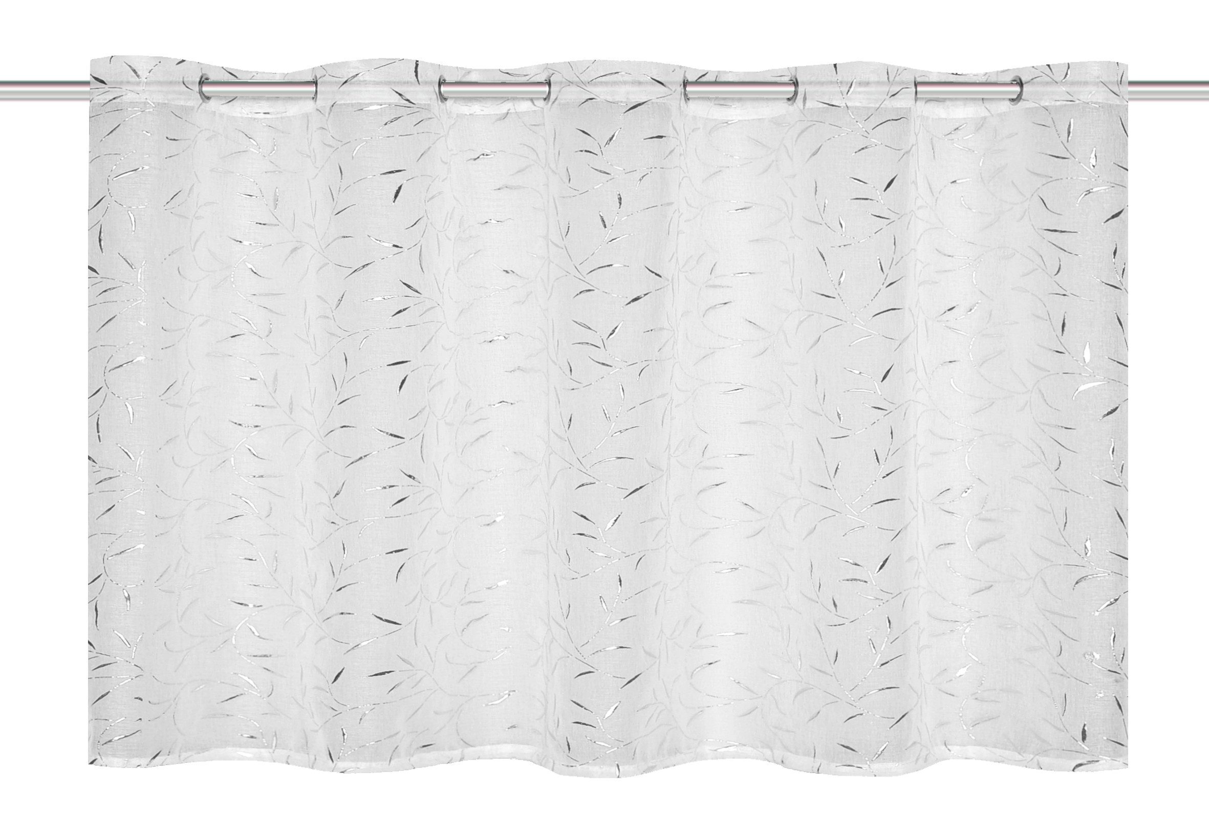 HOME WOHNIDEEN Scheibengardine RIALMO (1 St), halbtransparent, Polyester, Pastendruck
