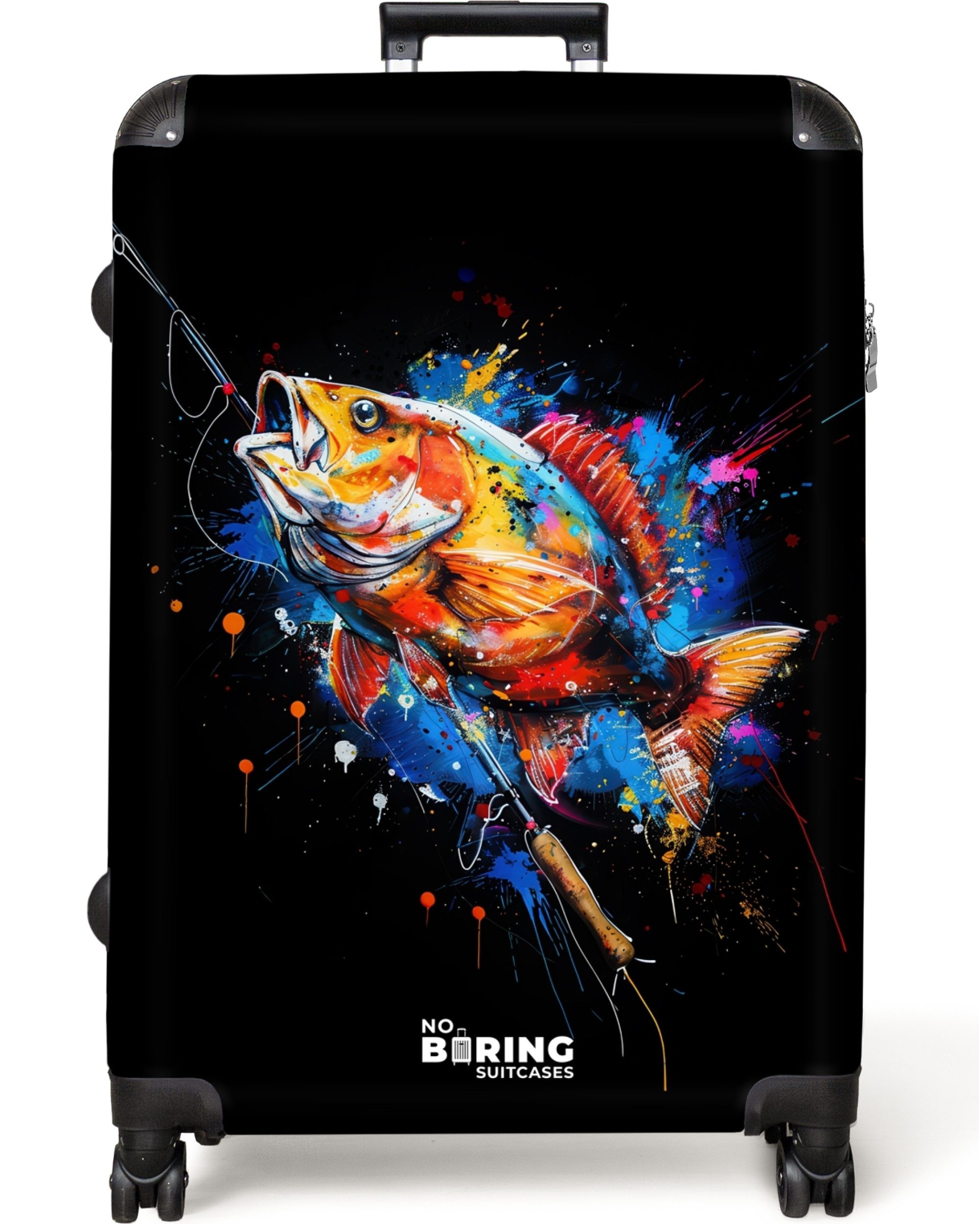 NoBoringSuitcases.com© Hartschalen-Trolley Sportfischen mit Graffiti 77 günstig online kaufen