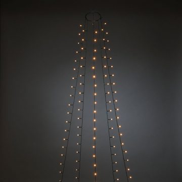 KONSTSMIDE LED-Baummantel Weihnachtsdeko, Christbaumschmuck, 200-flammig, LED Lichterkette mit Ring Ø 8, 5 Stränge à 40 Dioden, gefrostet