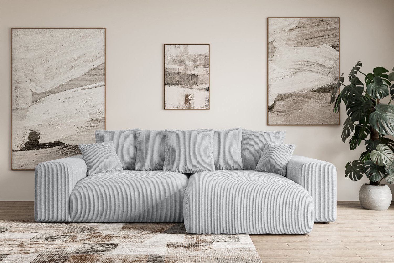 ALTDECOR Ecksofa ESKAR-L, Couch mit Schlaffunktion, Wohnzimmer - Wohnlandsc günstig online kaufen
