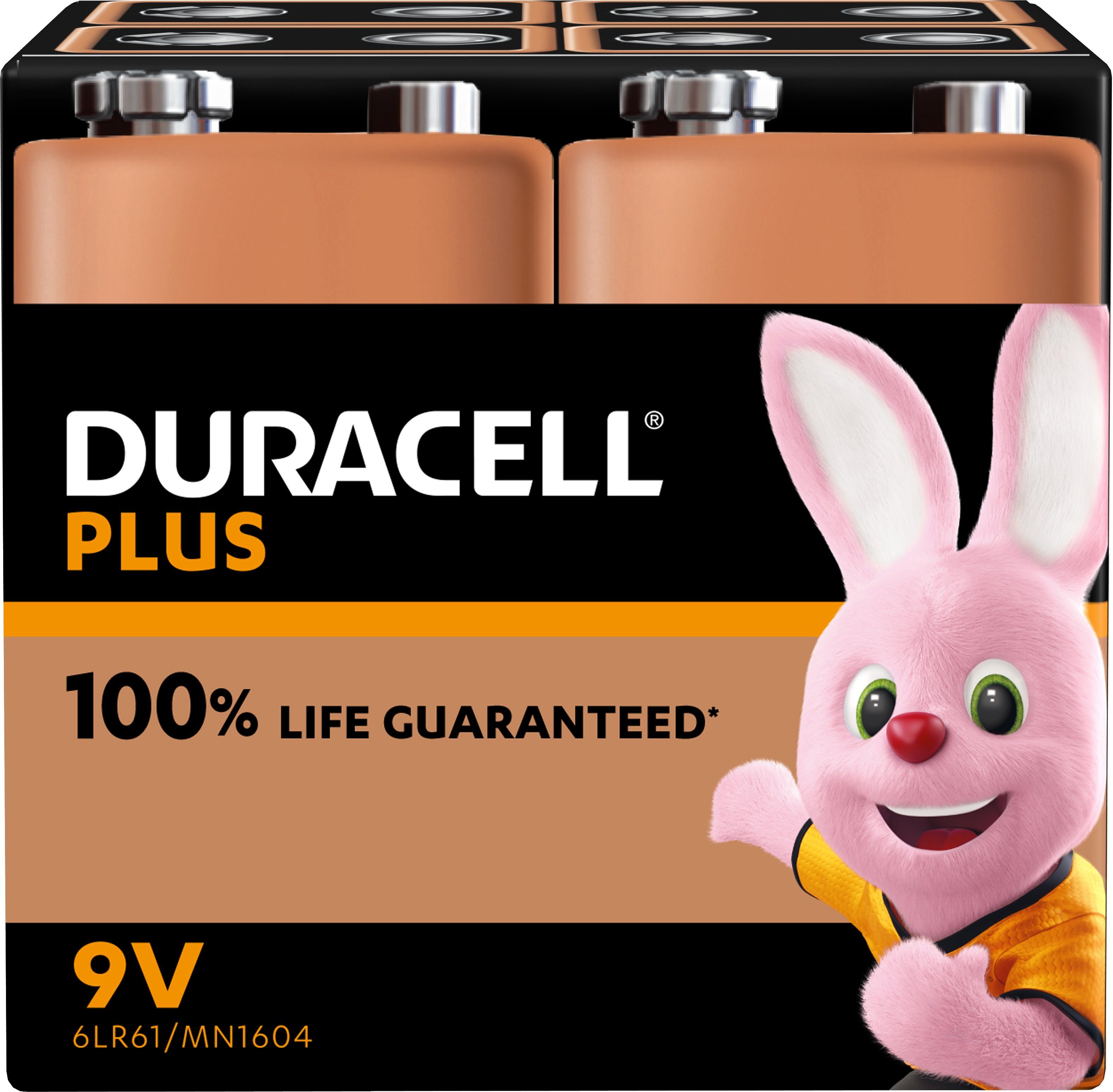 St), V, Duracell (9 Batterie, Plus 9V 4 E-Block/6LR61 6LR61