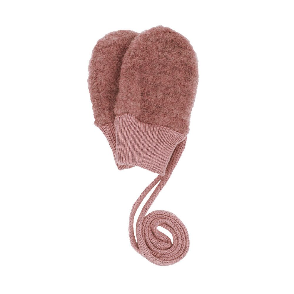 MAXIMO Fäustlinge GOTS BABY-Fausthandschuhe Wollfleece, ohne Daumen, Strickbünchen (2-St) Wollfleece
