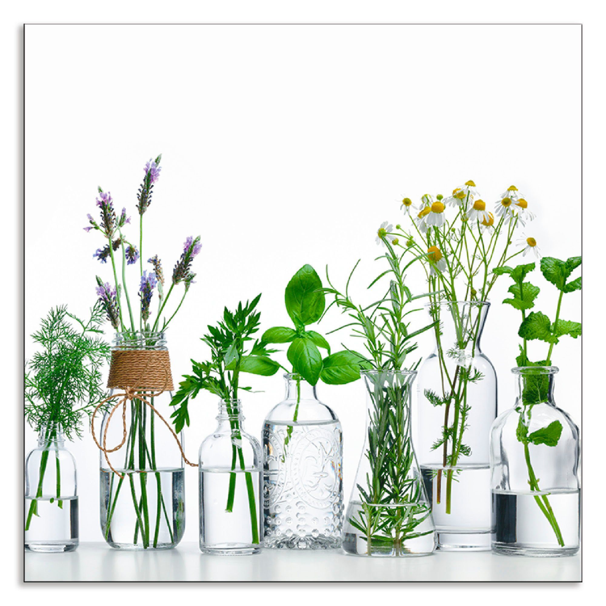 Artland Küchenrückwand "Öle mit Kräutern", (1 tlg.), Alu Spritzschutz mit K günstig online kaufen