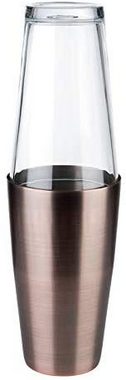 Buddy's Cocktail Shaker Buddy´s Bar - Boston, Edelstahl, Glas, 700 ml Becher + 400 ml Glas, Kupfer antik