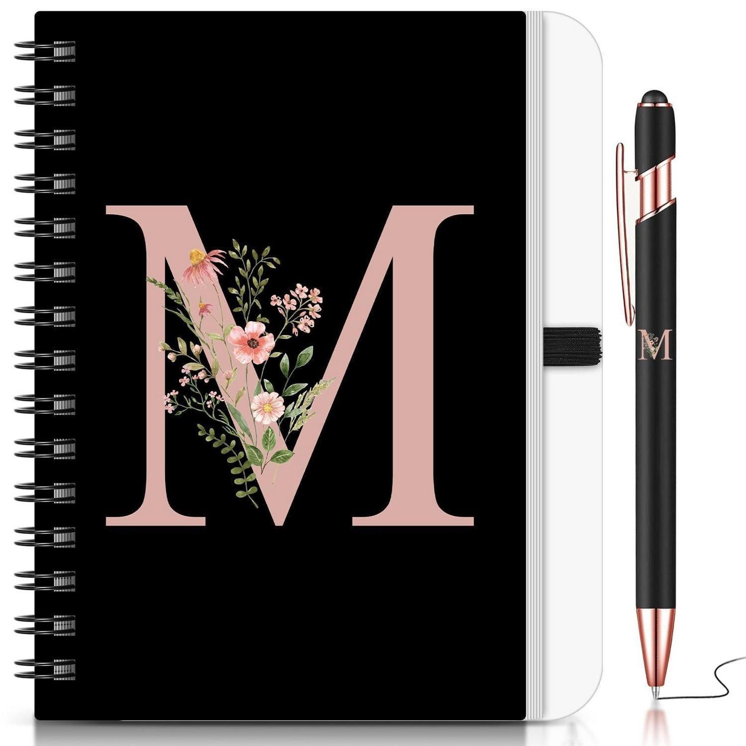 LuxusKollektion Tagebuch Notizbuch B6 mit Stift personalisiert Blumen M