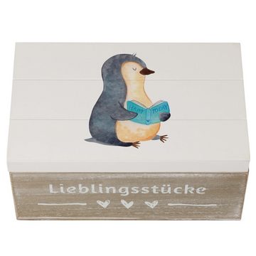 Mr. & Mrs. Panda Dekokiste Pinguin Buch - Weiß - Geschenk, Erinnerungsbox, Freizeit, Schatzkiste (1 St)