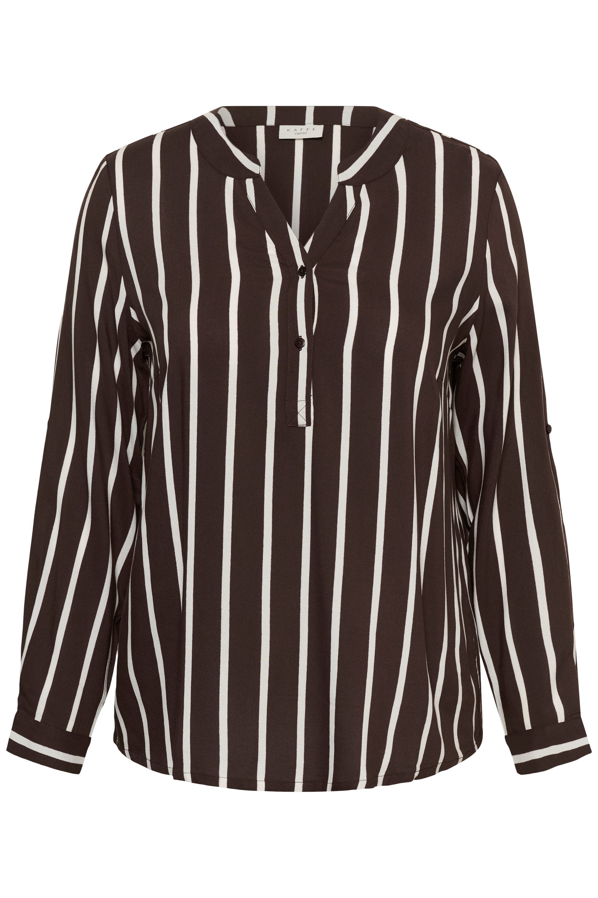 Coffee Bean / Chalk Stripe