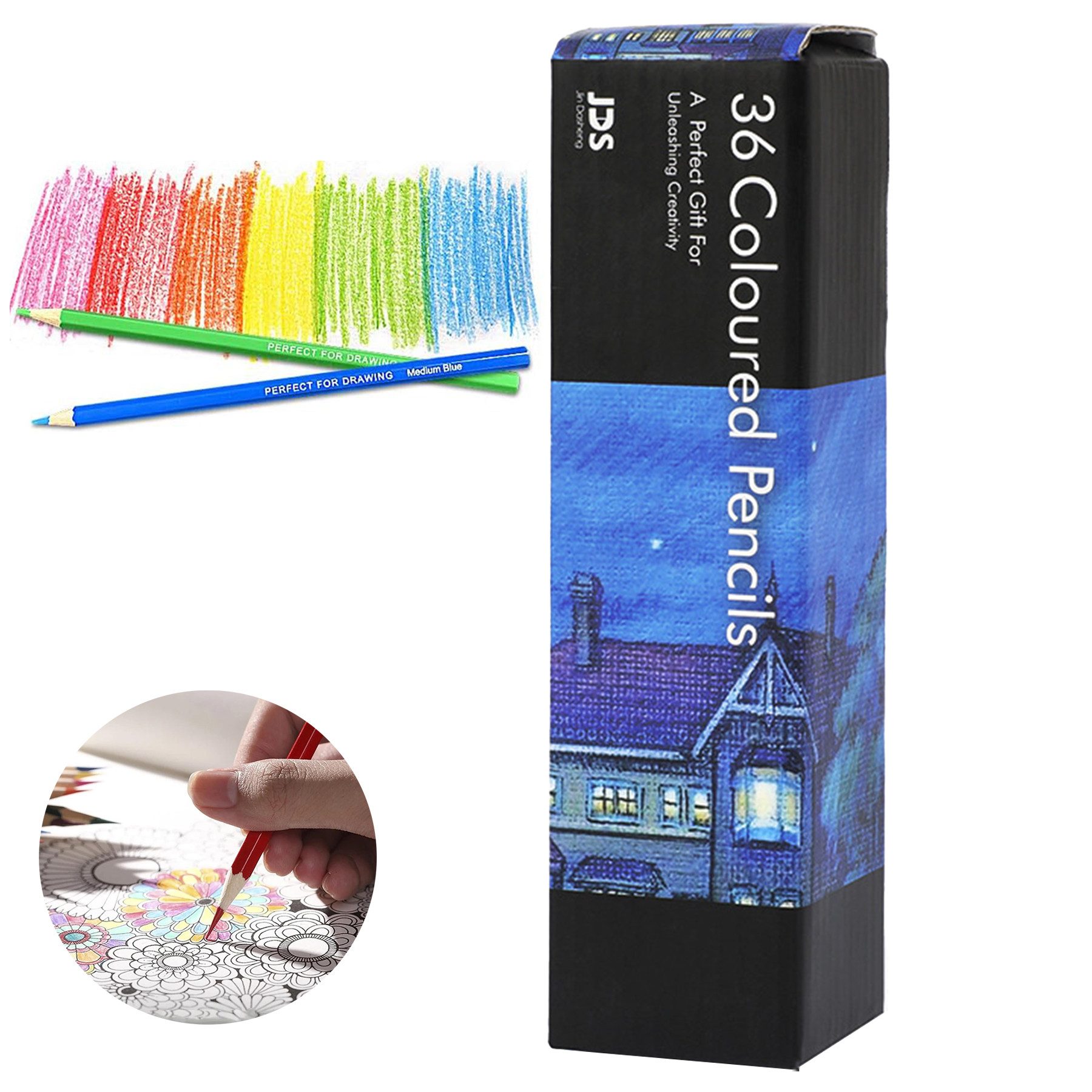 Mutig Bleistift Buntstifte Set für Kinder und Erwachsene, Bleistift 36-teilig, (36-tlg., für Erwachsene Kinder und Künstler zum Skizzieren, Schattieren)