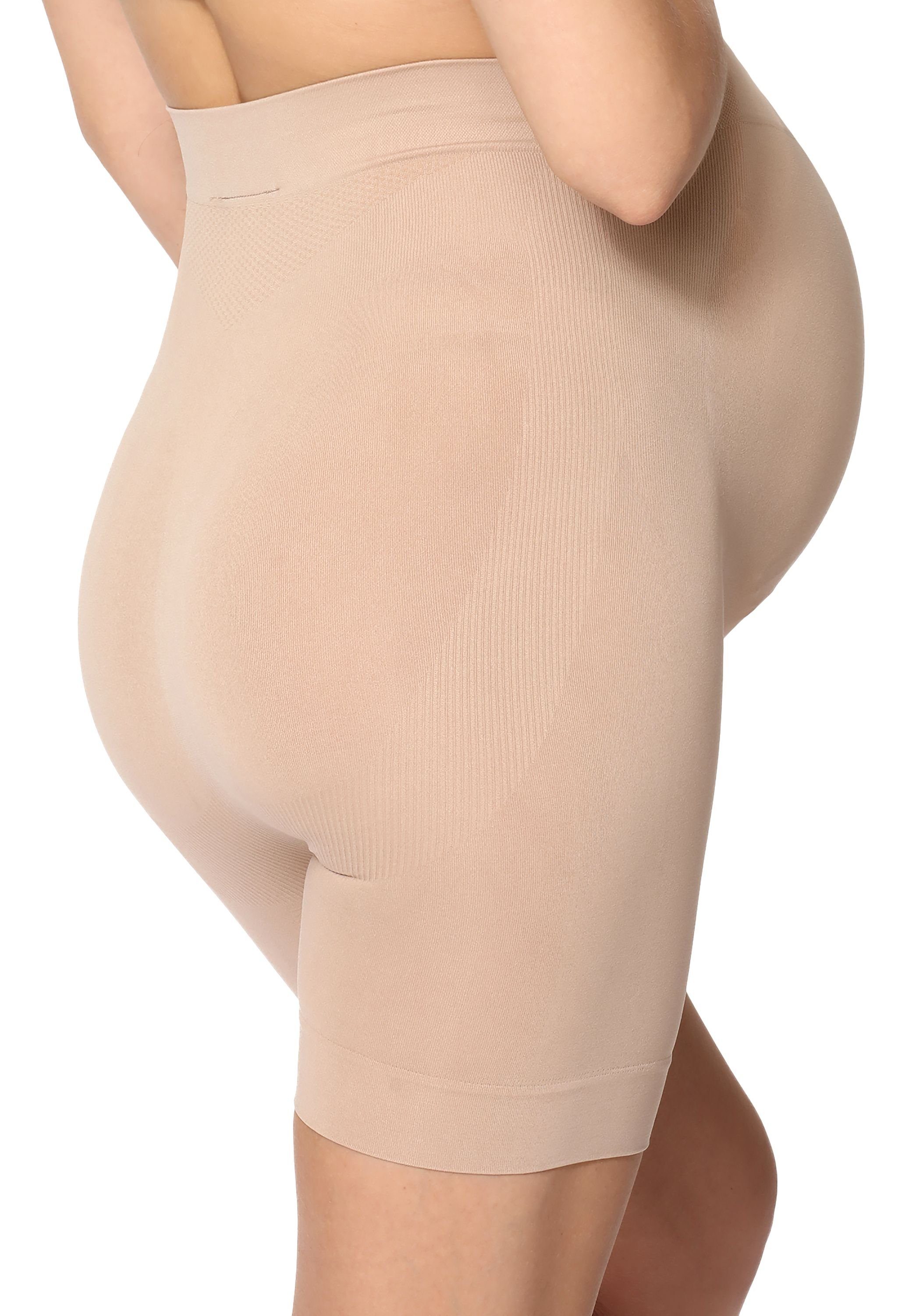 Be Mammy Umstandshose Nahtlose Damen Umstandsshorts Boxershorts hoher Bund Aloe Vera 06 15 (1-tlg) elastischer Bund