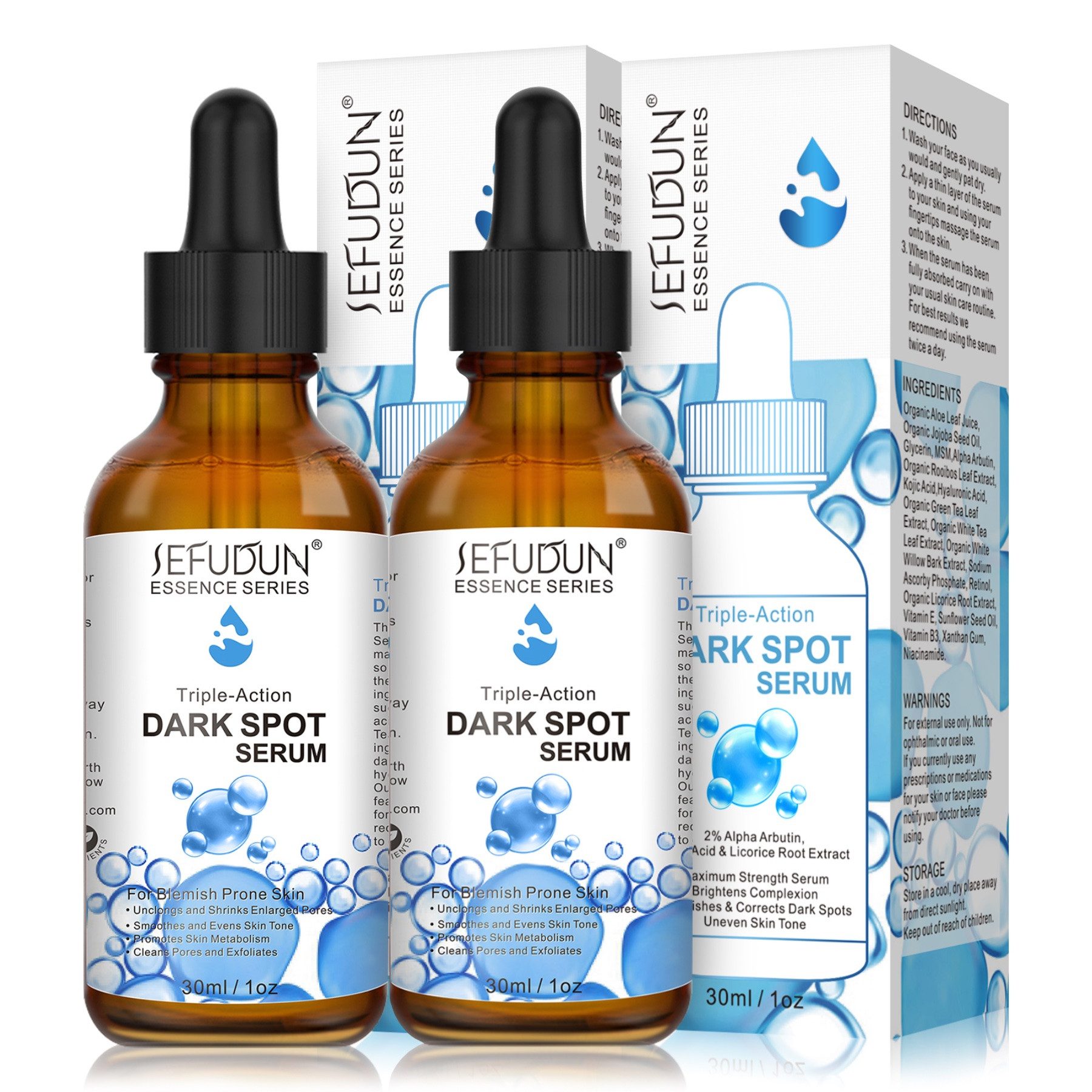 ALIVER Gesichtsserum Niacinamide Gesichtsserum gegen Pigmentflecken Dark Spot Serum, 2-tlg., Gesichtspflege, Serum, Dark Spot, Aliver